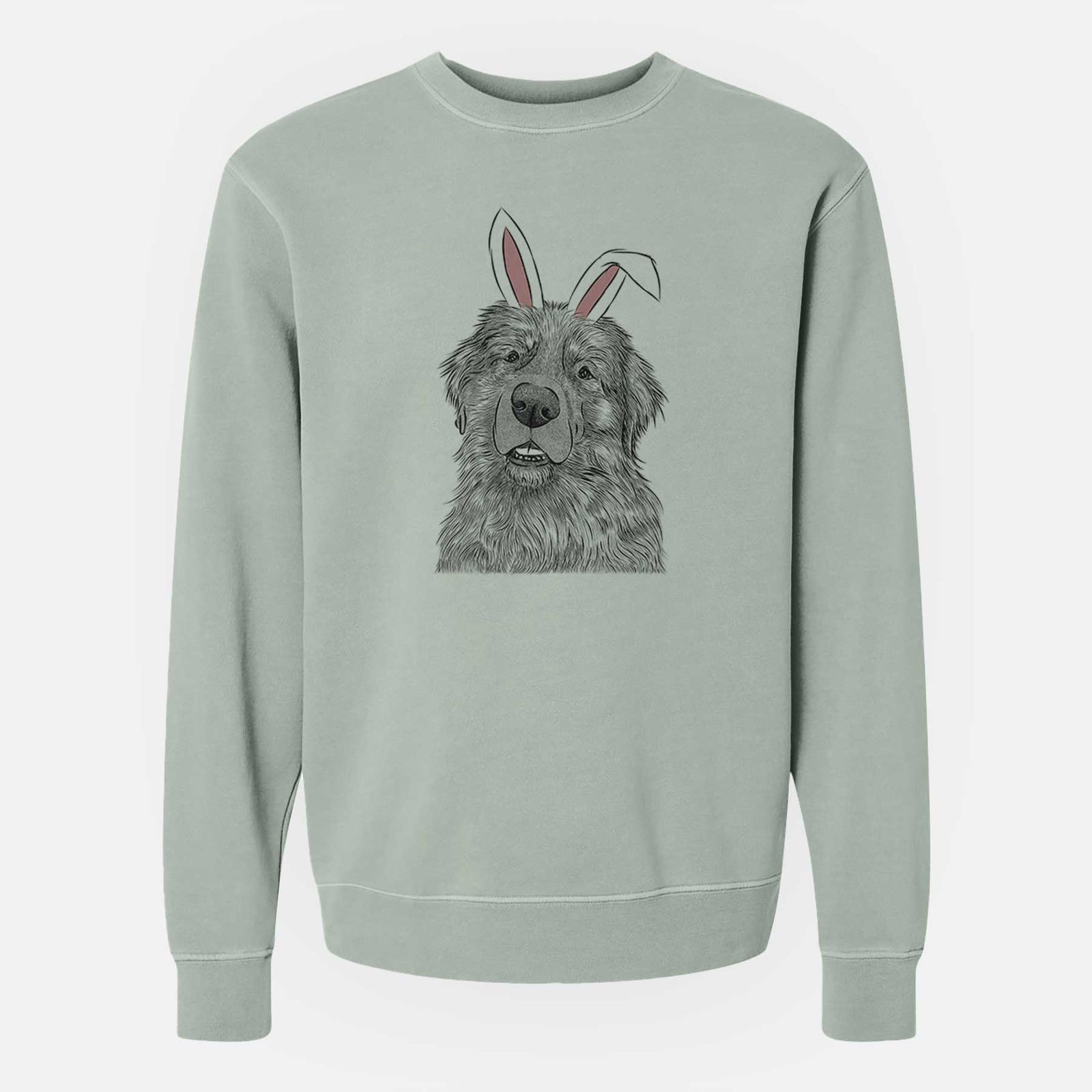 Easter Ralph the Leonberger - Unisex Pigment Dyed Crew Sweatshirt