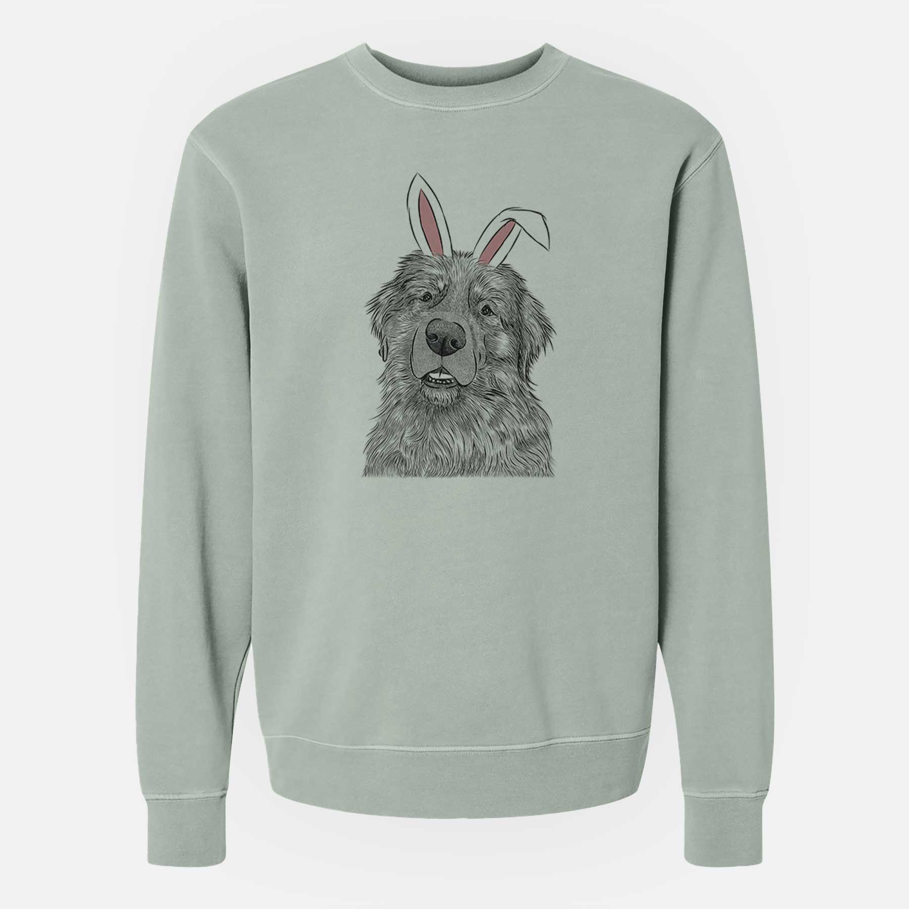 Easter Ralph the Leonberger - Unisex Pigment Dyed Crew Sweatshirt