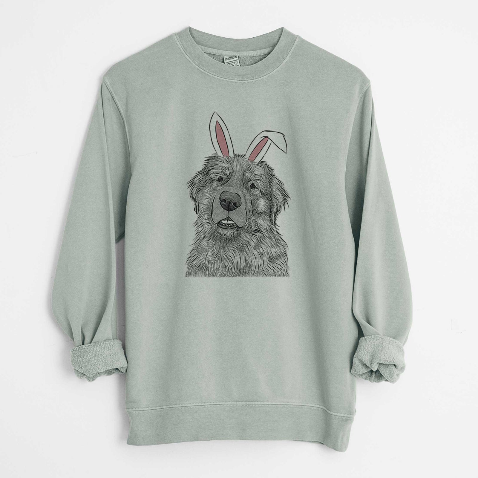 Easter Ralph the Leonberger - Unisex Pigment Dyed Crew Sweatshirt