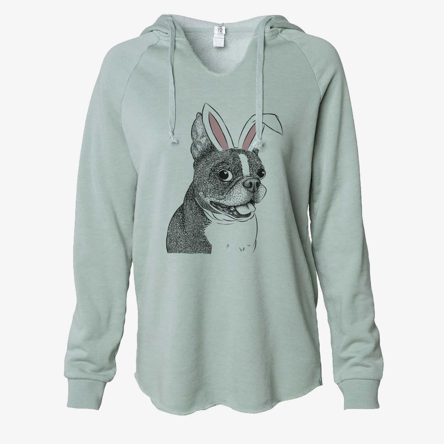 Easter Ralphie the Boston Terrier - Cali Wave Hooded Sweatshirt