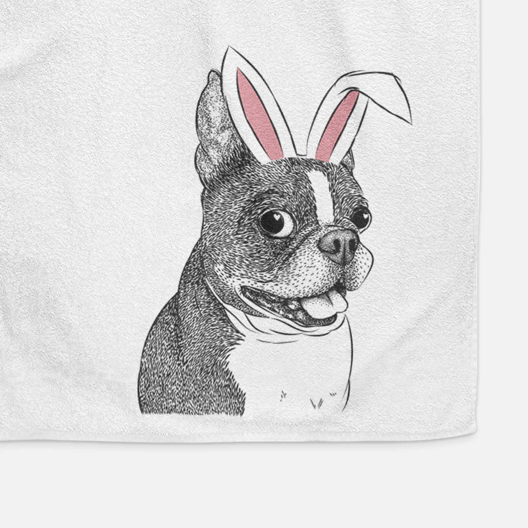 Ralphie the Boston Terrier Decorative Hand Towel