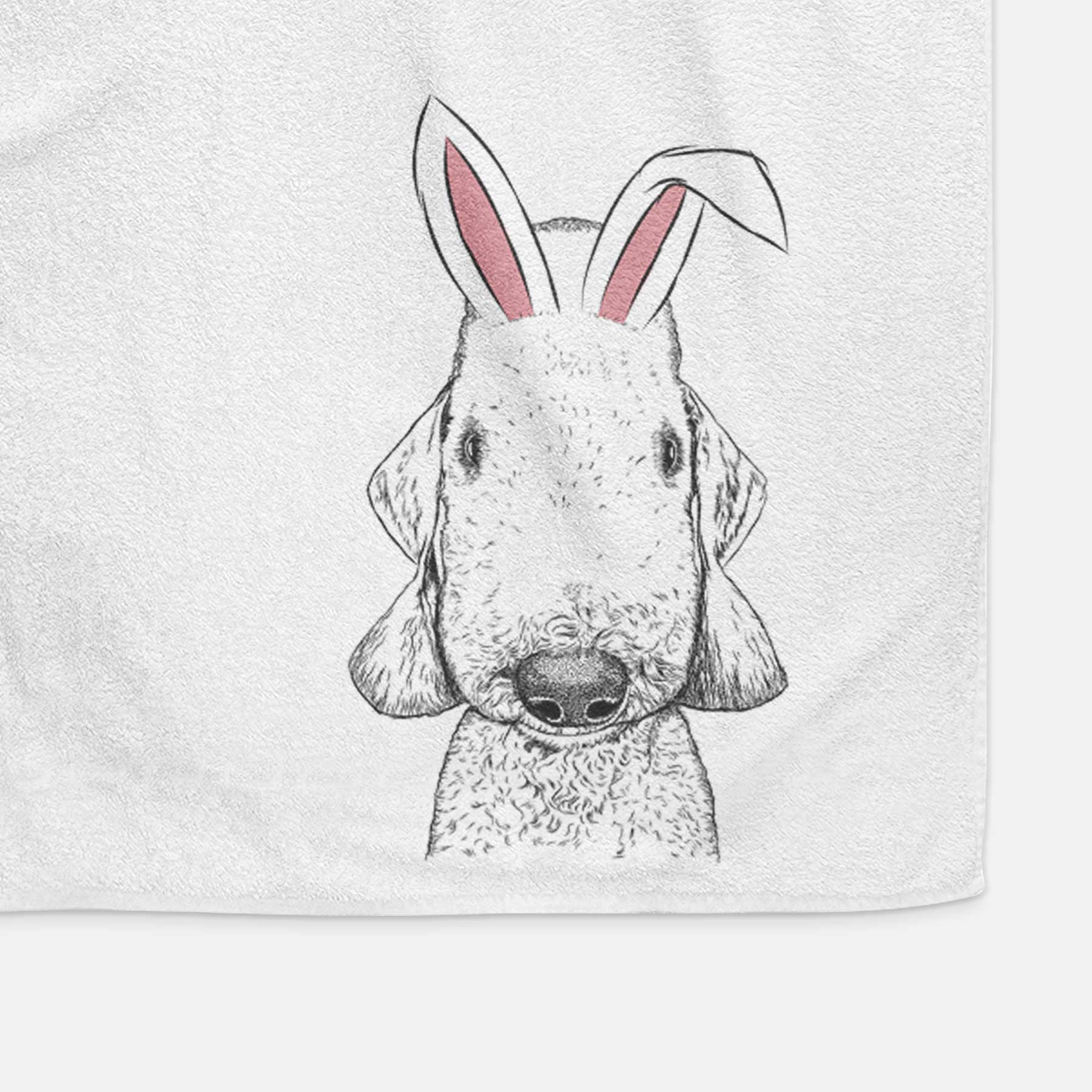 Remington the Bedlington Terrier Decorative Hand Towel