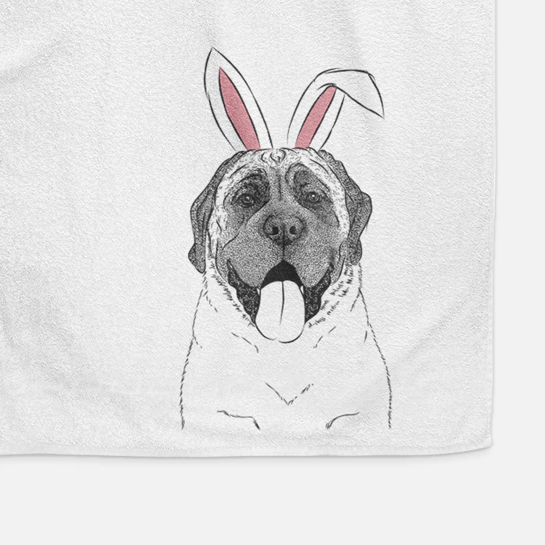 Remmie the English Mastiff Decorative Hand Towel