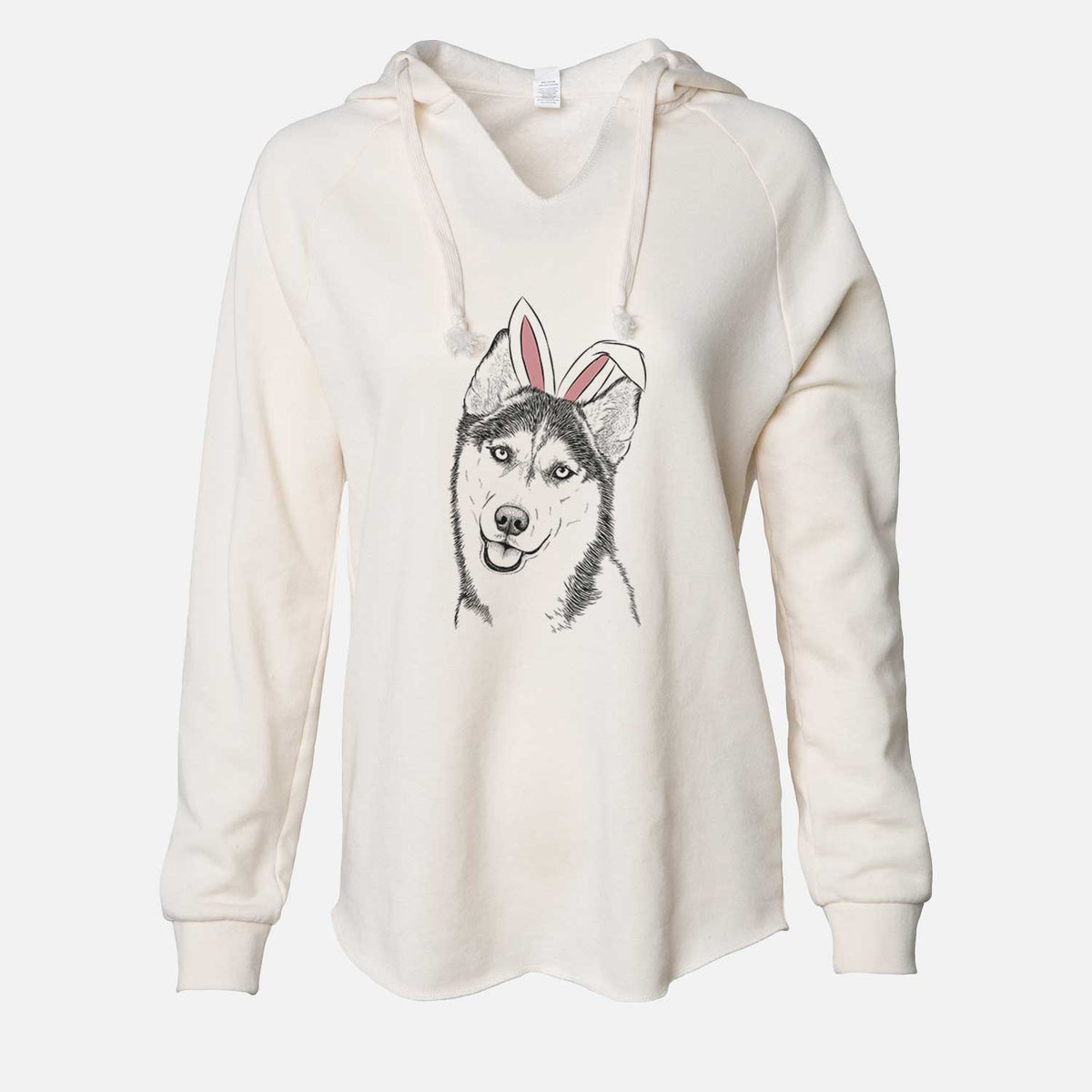 Easter Remmie the Siberian Husky - Cali Wave Hooded Sweatshirt