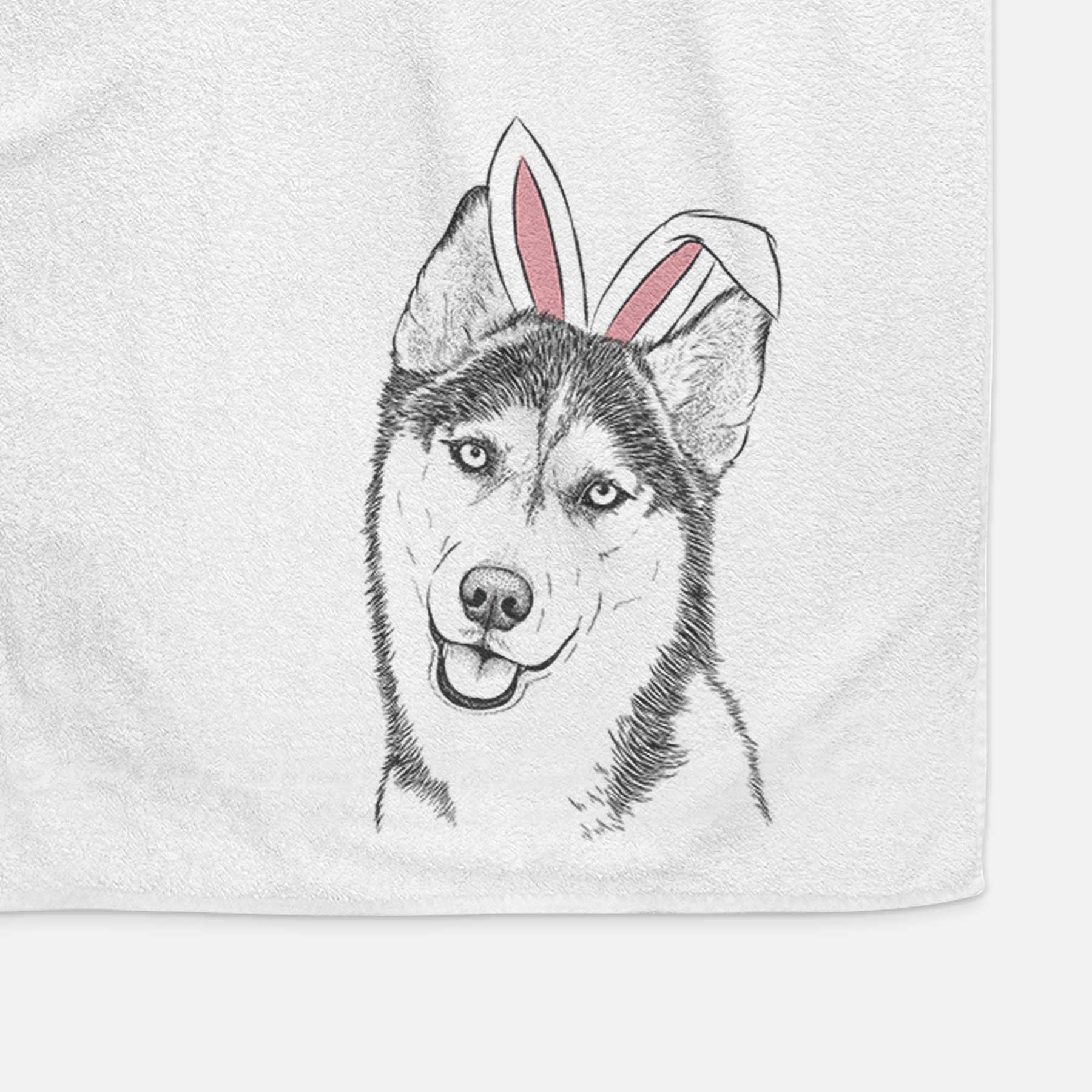 Remmie the Siberian Husky Decorative Hand Towel