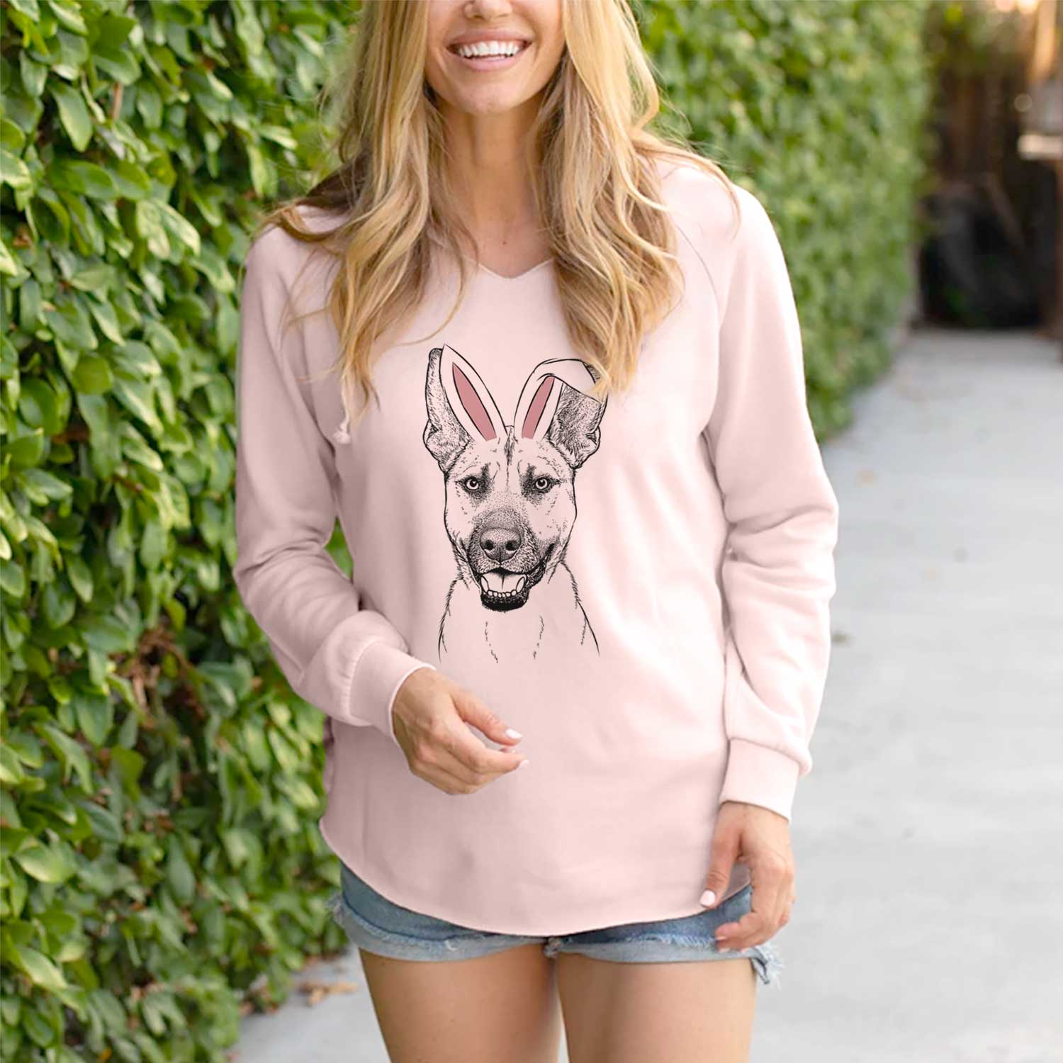 Easter Remus the German Shepherd Mix - Cali Wave Hooded Sweatshirt