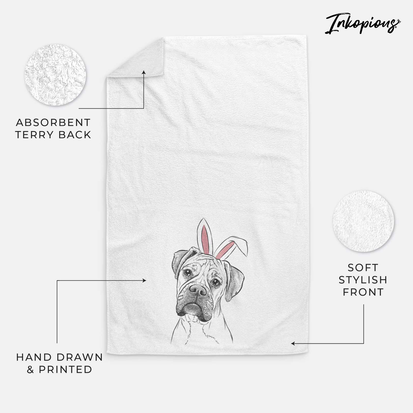 Reuby the Boxer Decorative Hand Towel