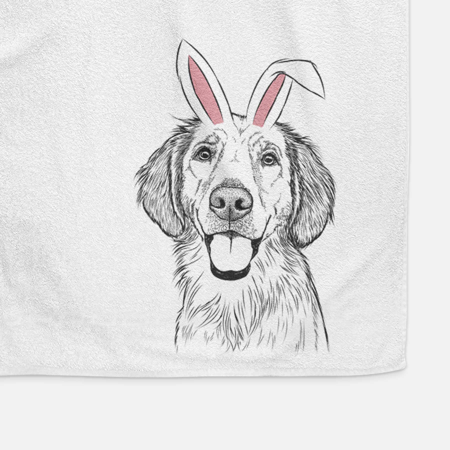 Riley the Golden Retriever Decorative Hand Towel