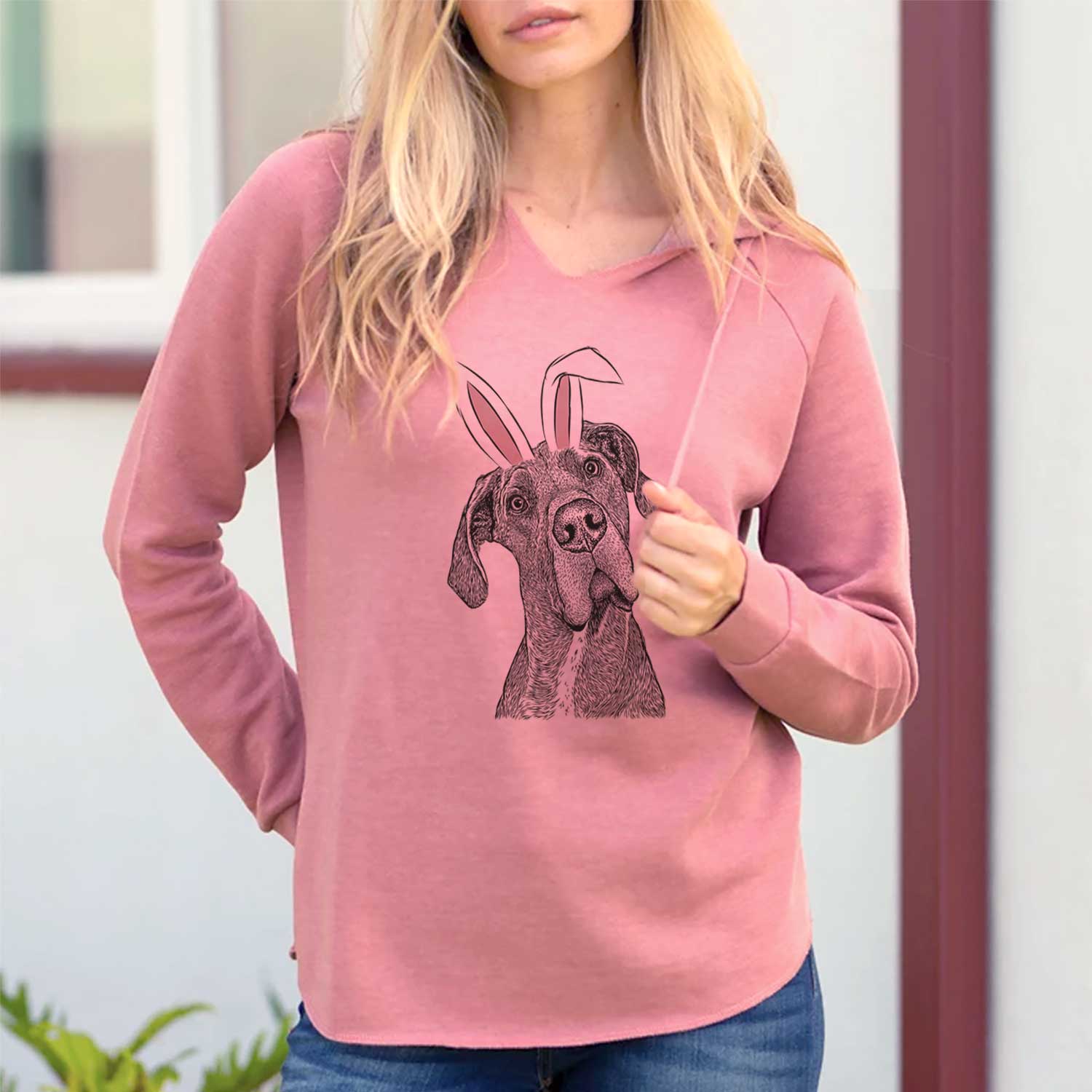 Easter River the Great Dane - Cali Wave Hooded Sweatshirt
