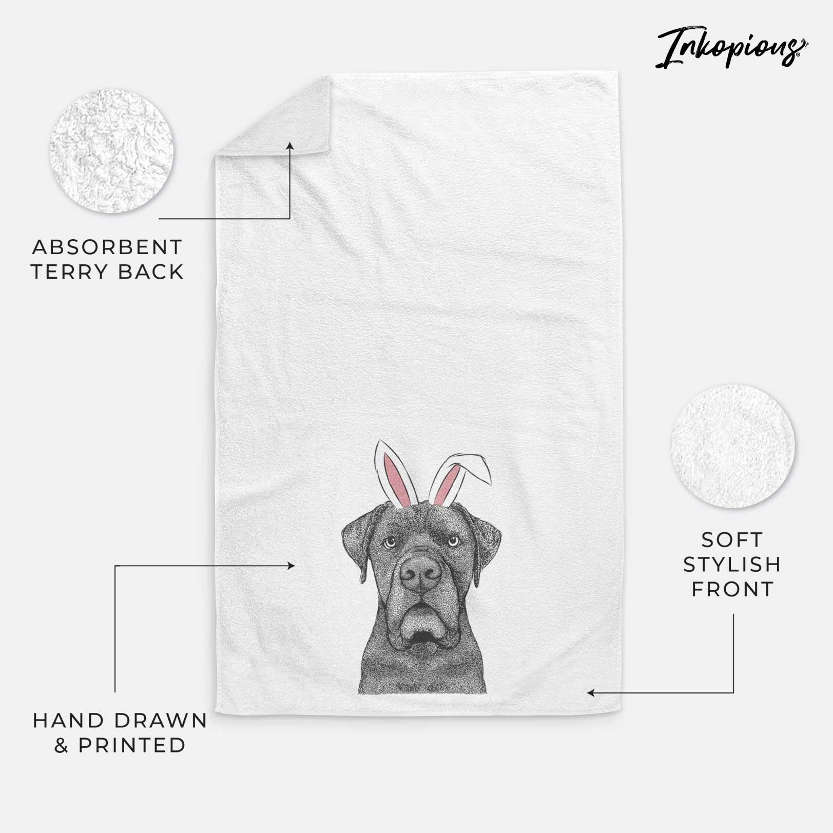 Rocco the Cane Corso Decorative Hand Towel