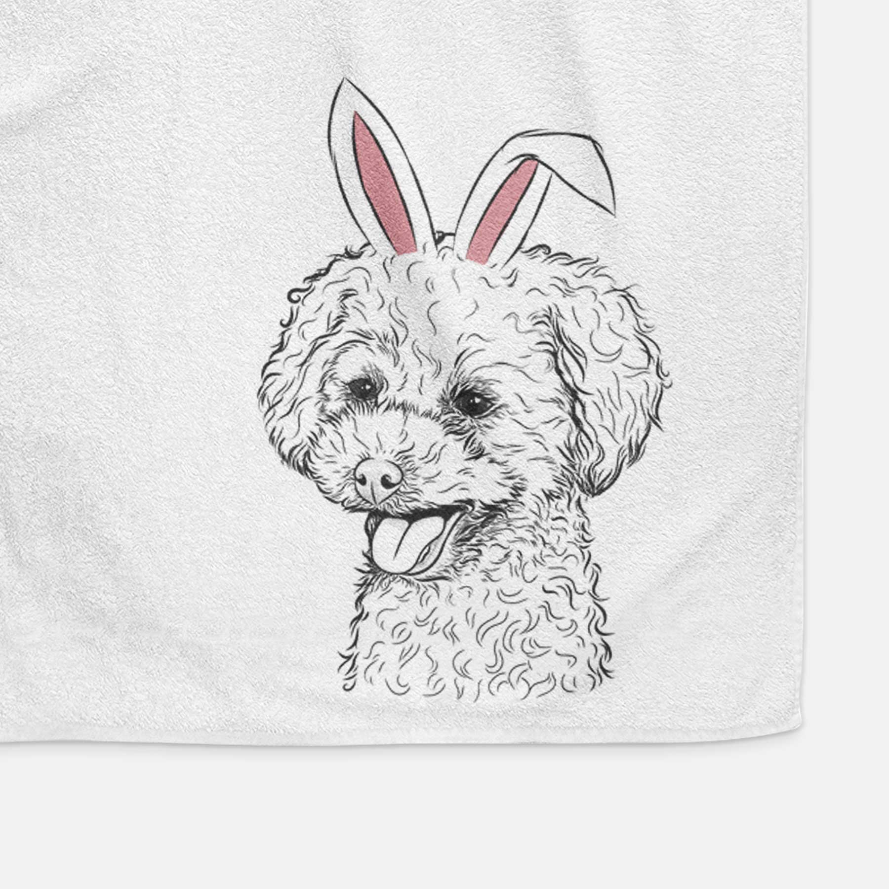 Rocky the Teacup Poodle Decorative Hand Towel