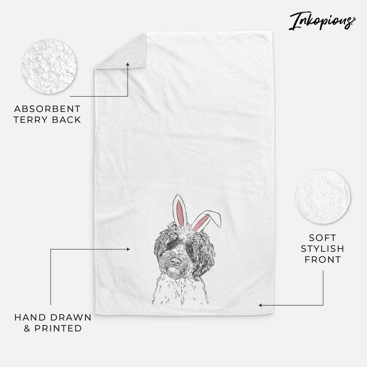 Rooney the Aussiedoodle Decorative Hand Towel