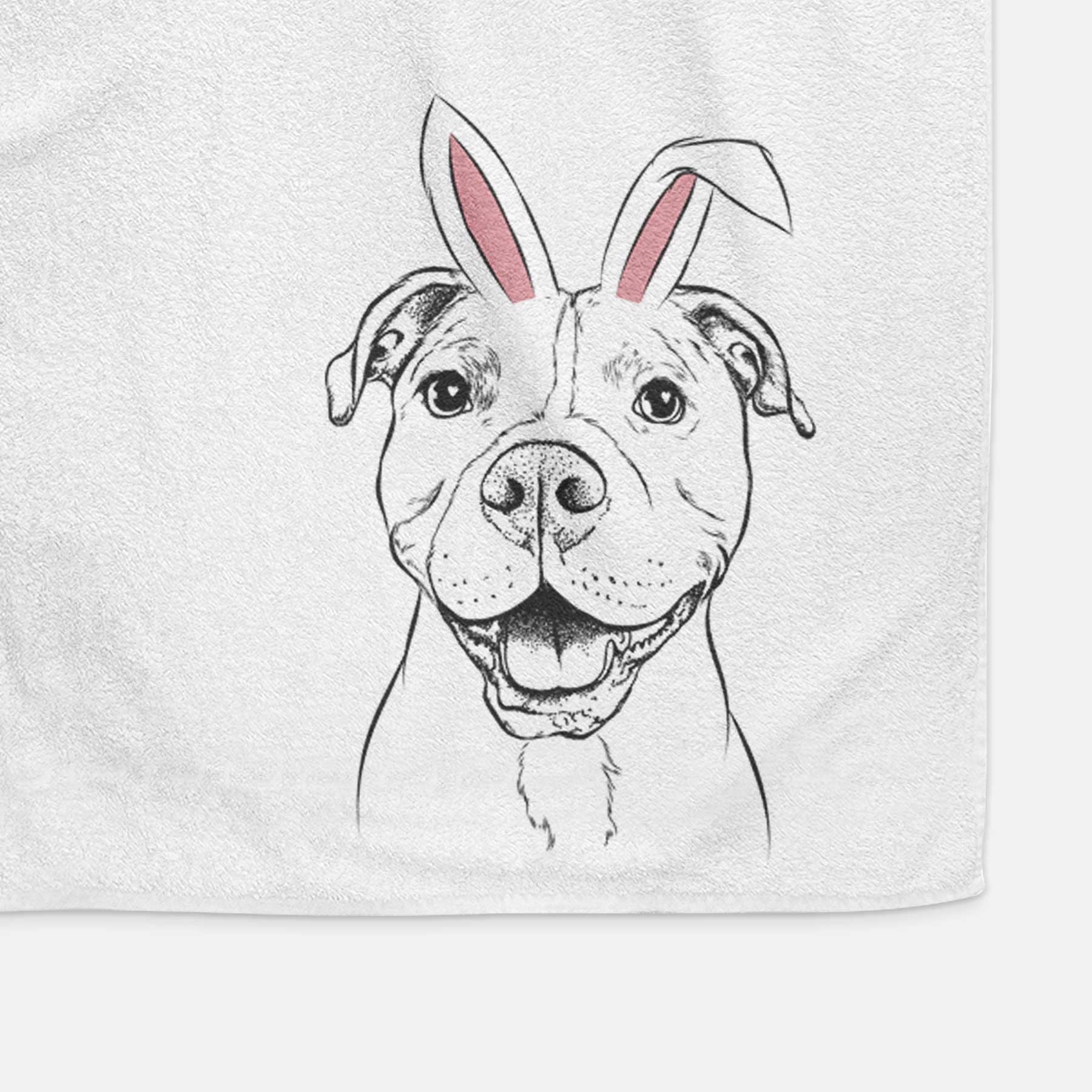 Roscoe the Pitbull Decorative Hand Towel