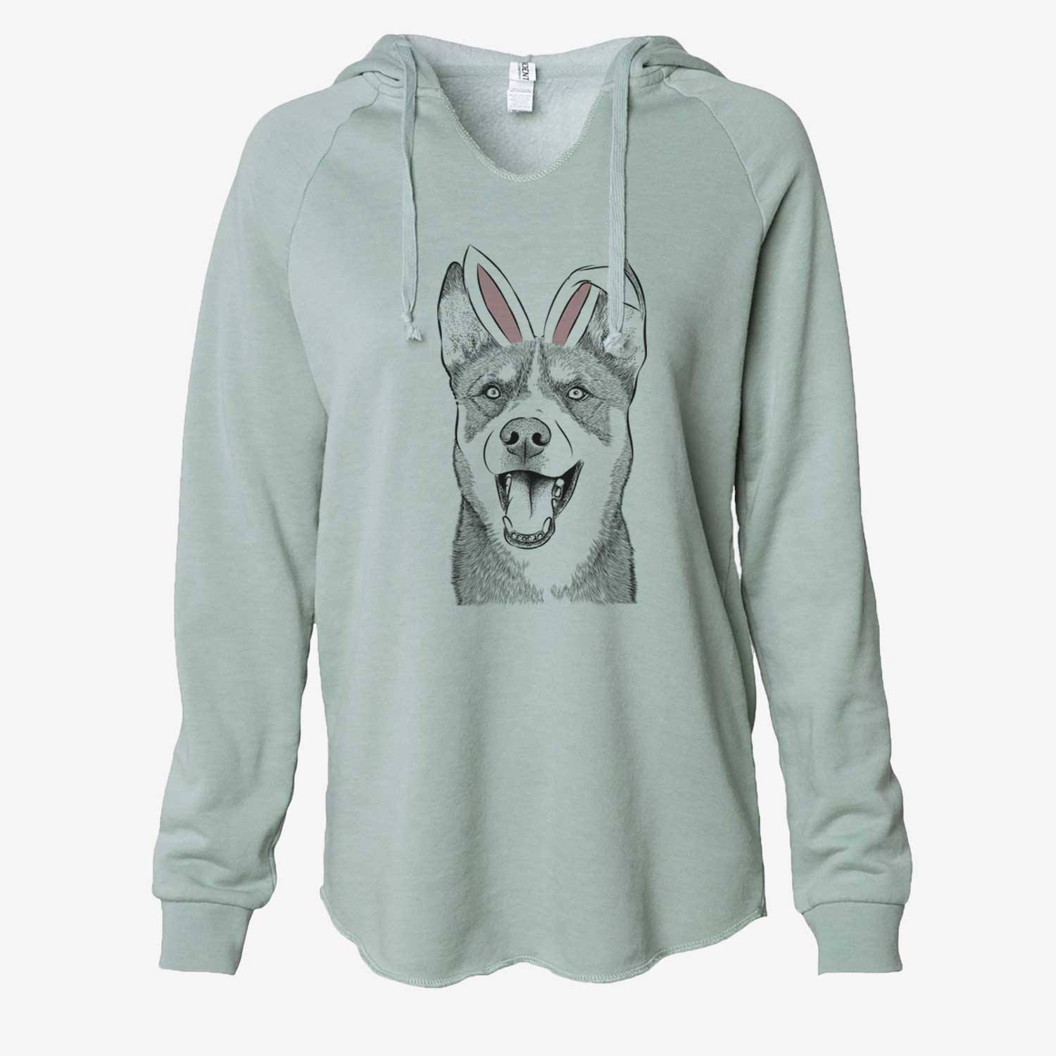 Easter Roux the Siberian Husky - Cali Wave Hooded Sweatshirt