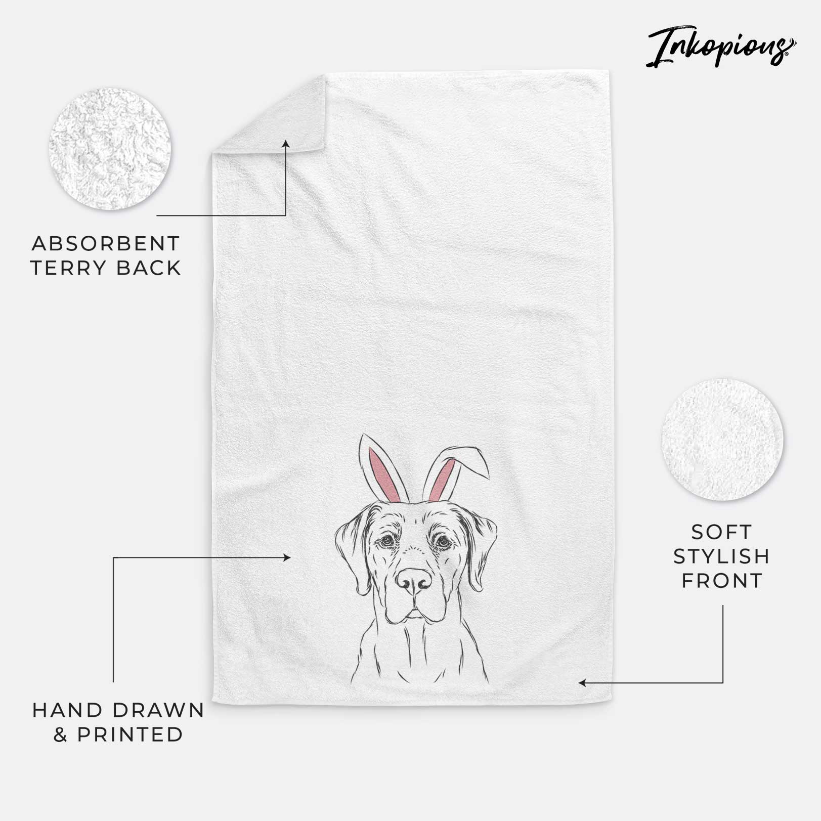 Rowdy the Labrador Retriever Decorative Hand Towel