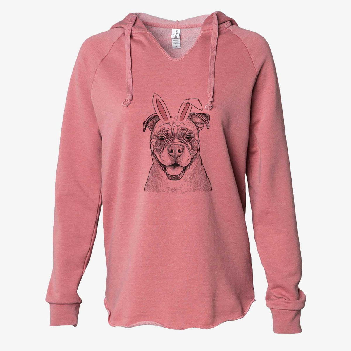 Easter Rufus the American Bulldog - Cali Wave Hooded Sweatshirt