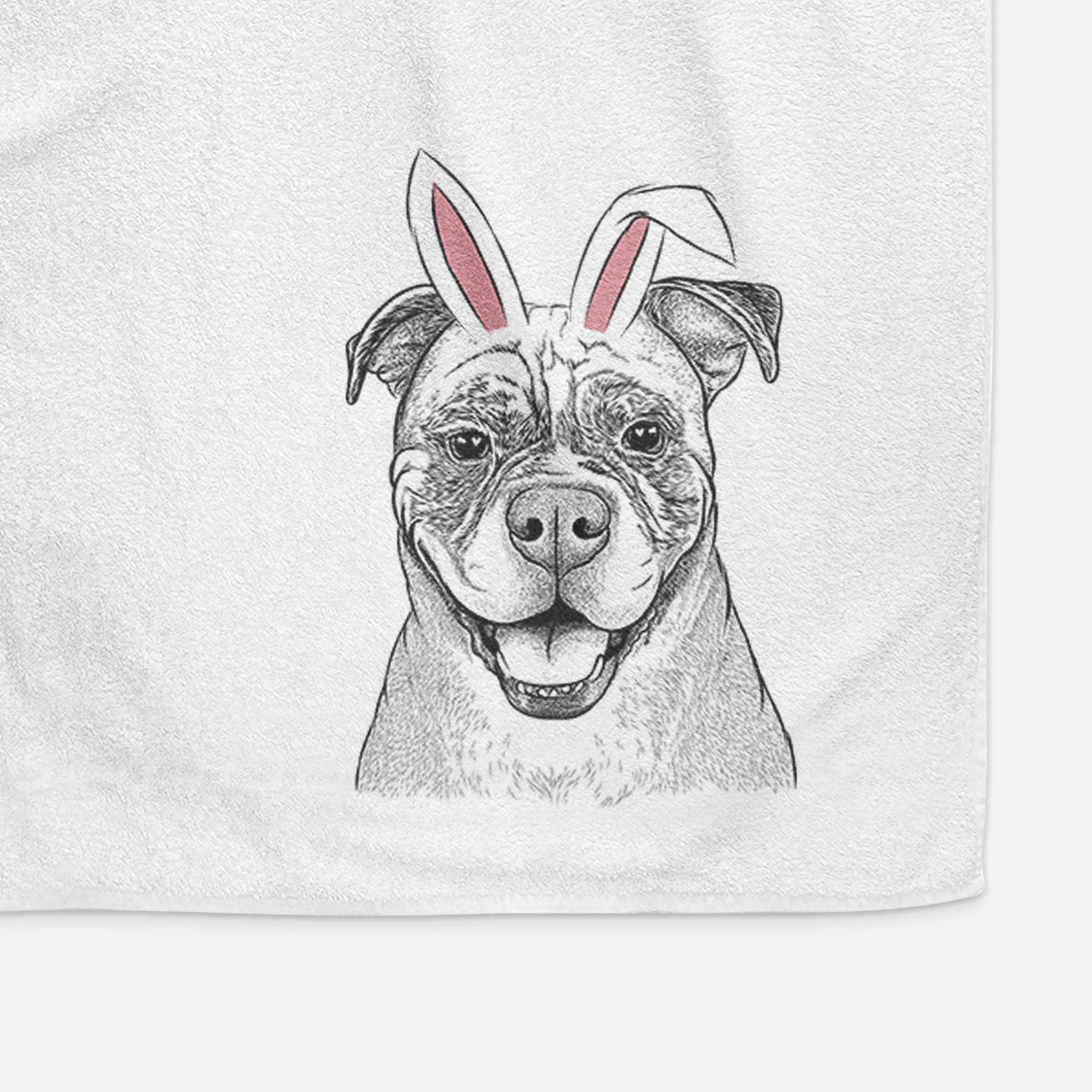 Rufus the American Bulldog Decorative Hand Towel