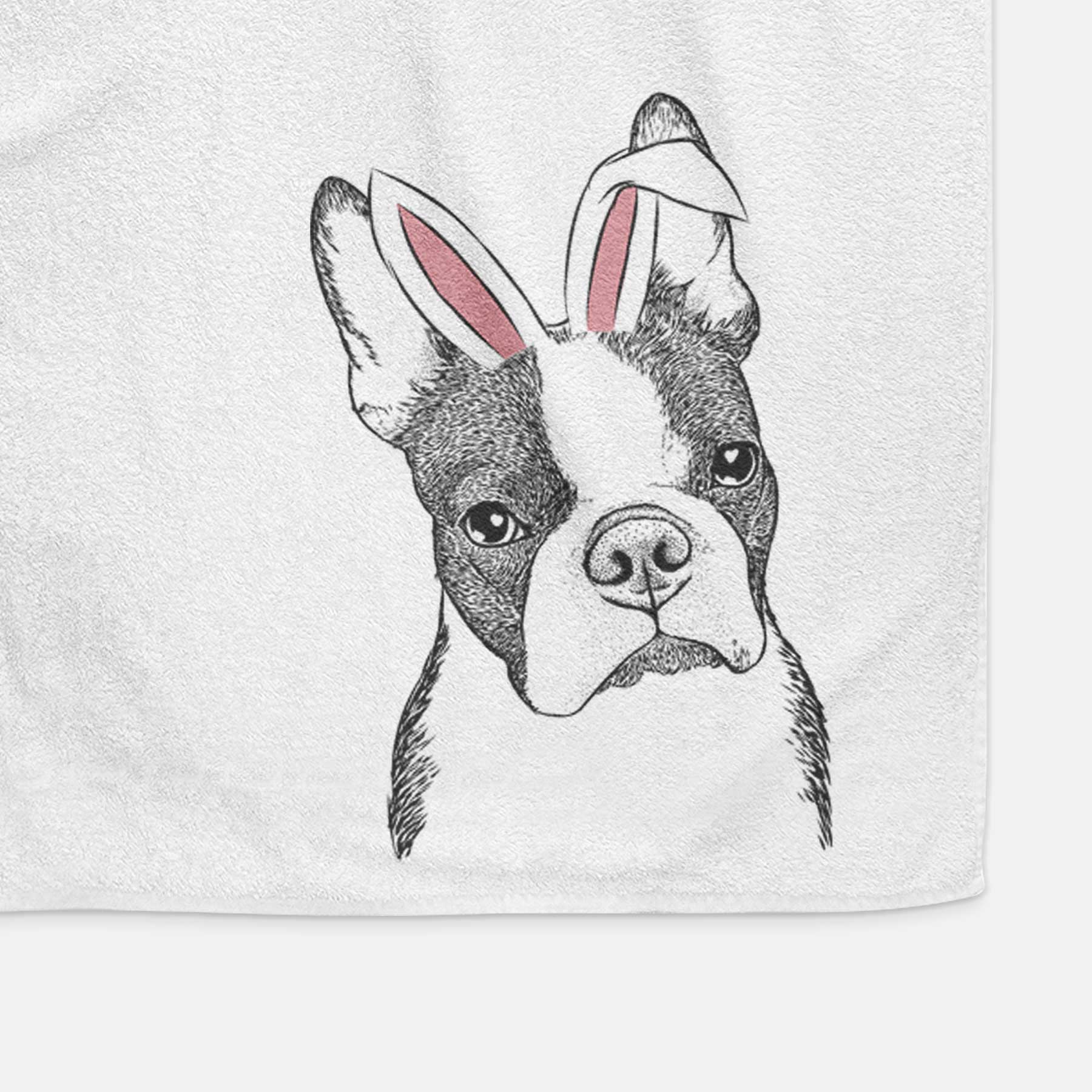 Samuel the Boston Terrier Decorative Hand Towel