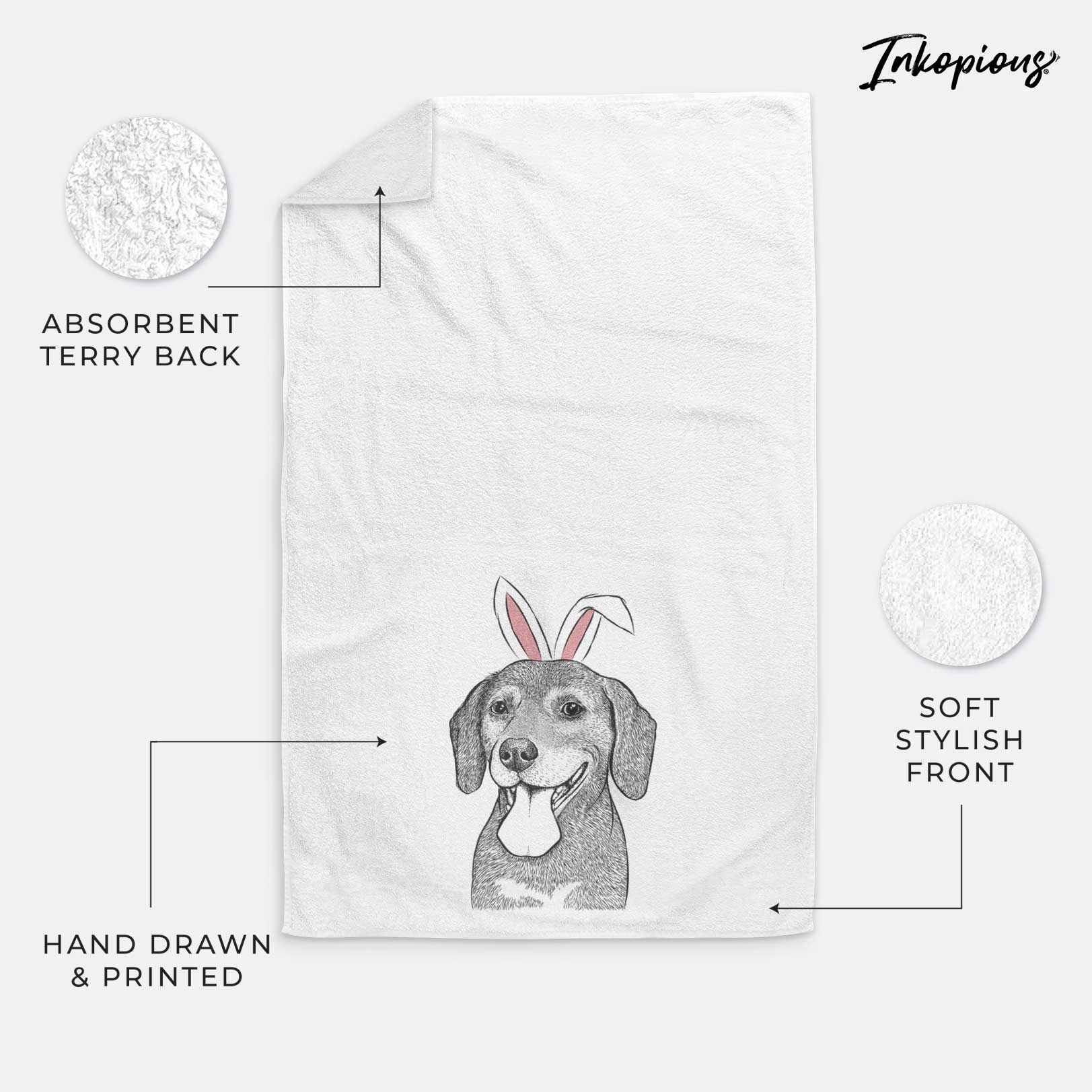 Scarlett the Beagle Decorative Hand Towel