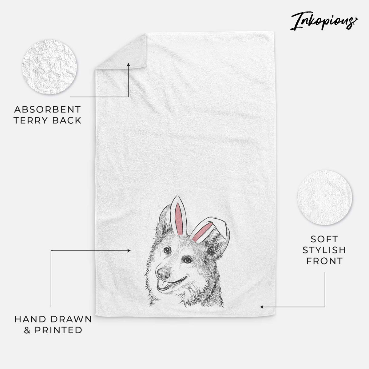 Scout the Pembroke Welsh Corgi Decorative Hand Towel