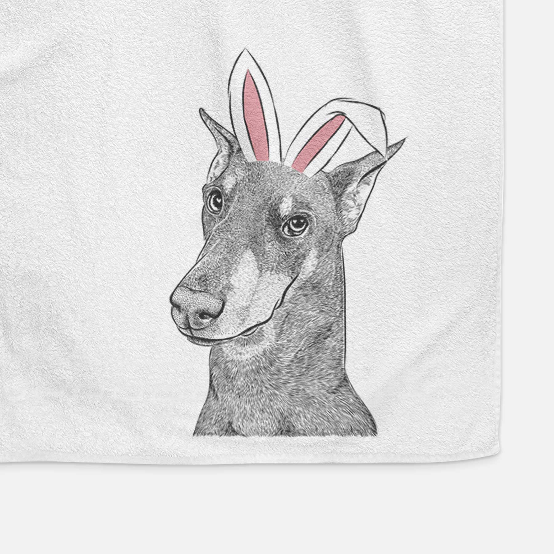 Shelby the Doberman Pinscher Decorative Hand Towel