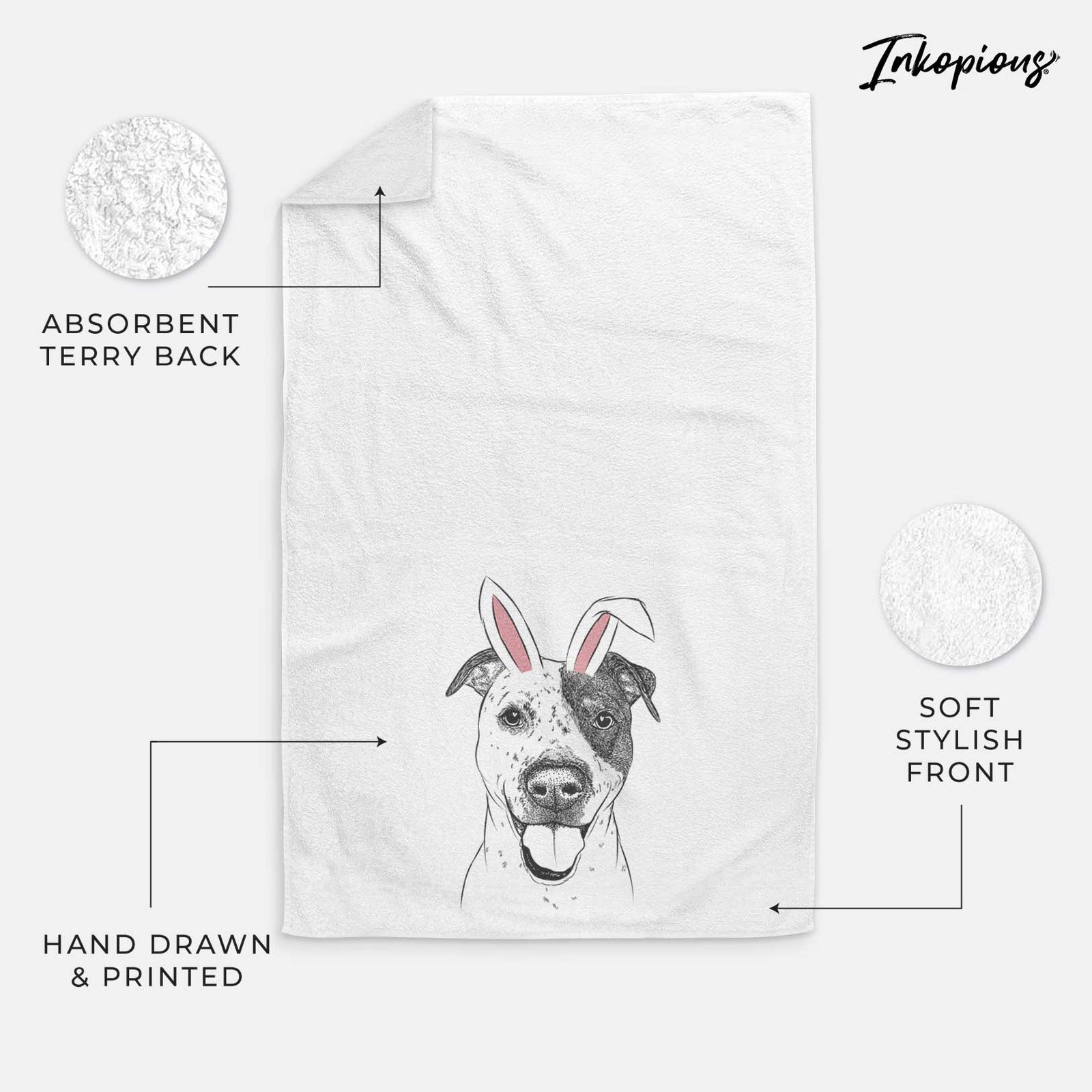 Simon the Mixed Breed Decorative Hand Towel