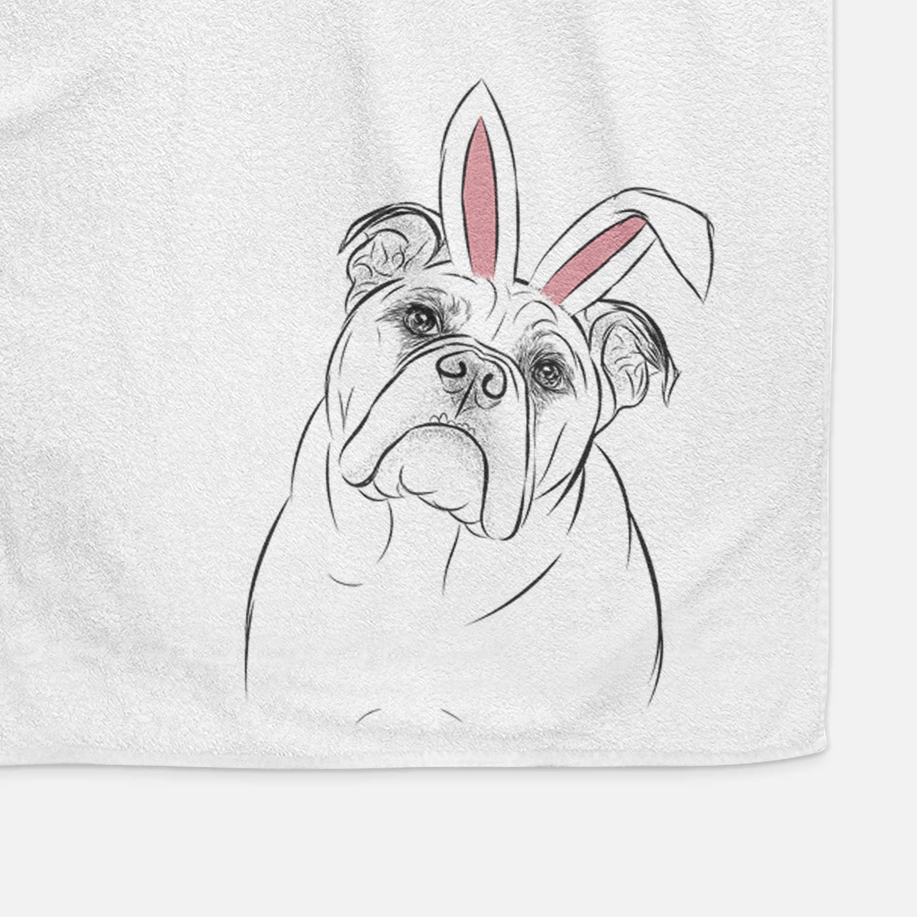 Sir Louis the English Bulldog Decorative Hand Towel