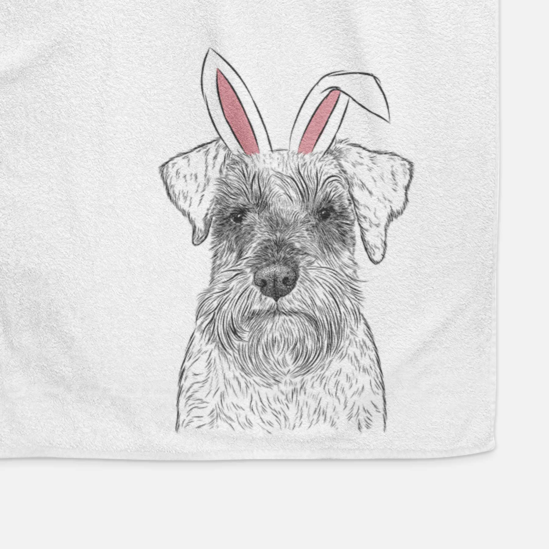 Smokey the Miniature Schnauzer Decorative Hand Towel