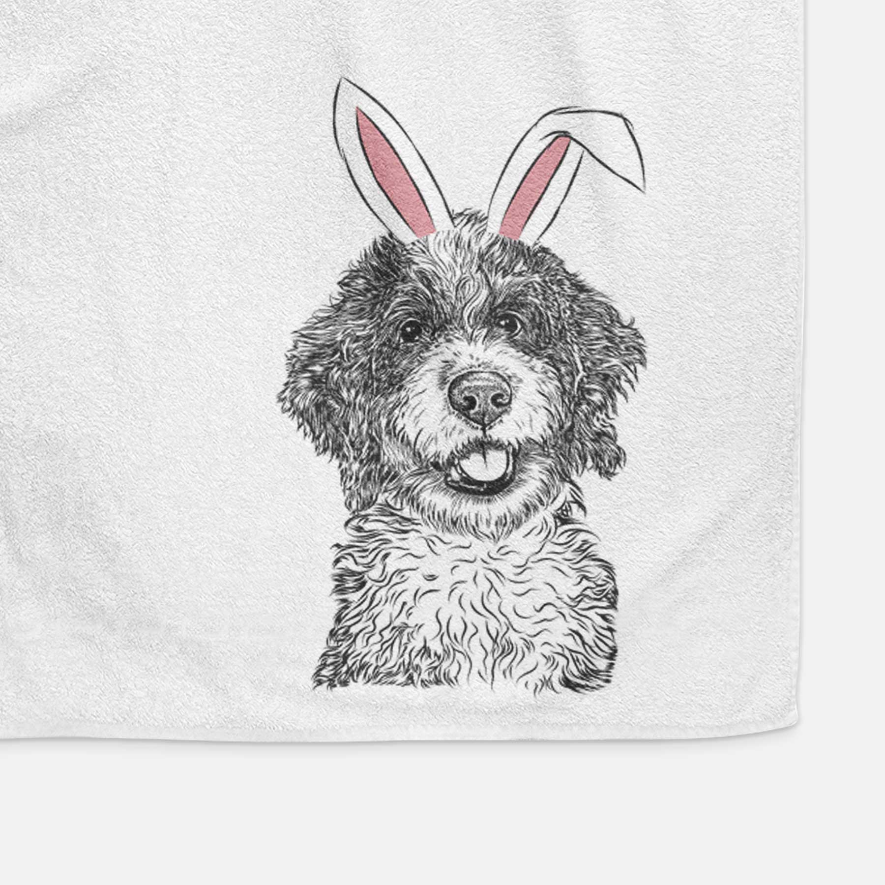 Smoky the Bernedoodle Puppy Decorative Hand Towel