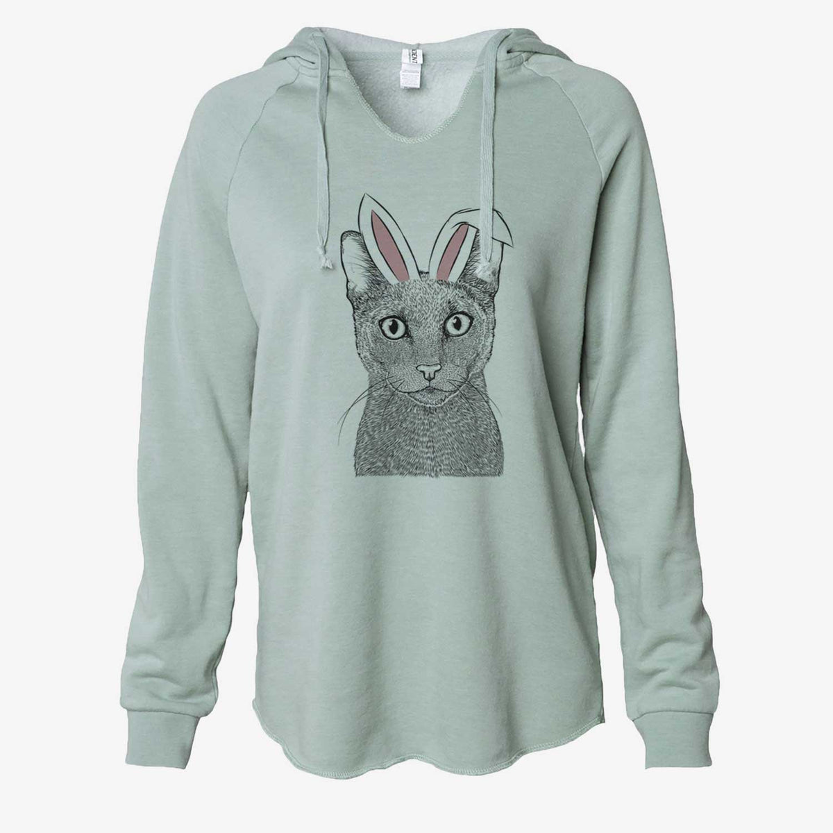 Easter Stanley the Russian Blue Cat - Cali Wave Hooded Sweatshirt