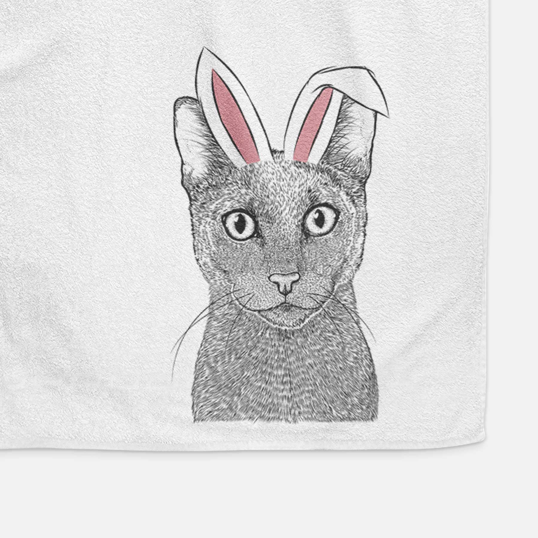 Stanley the Russian Blue Cat Decorative Hand Towel