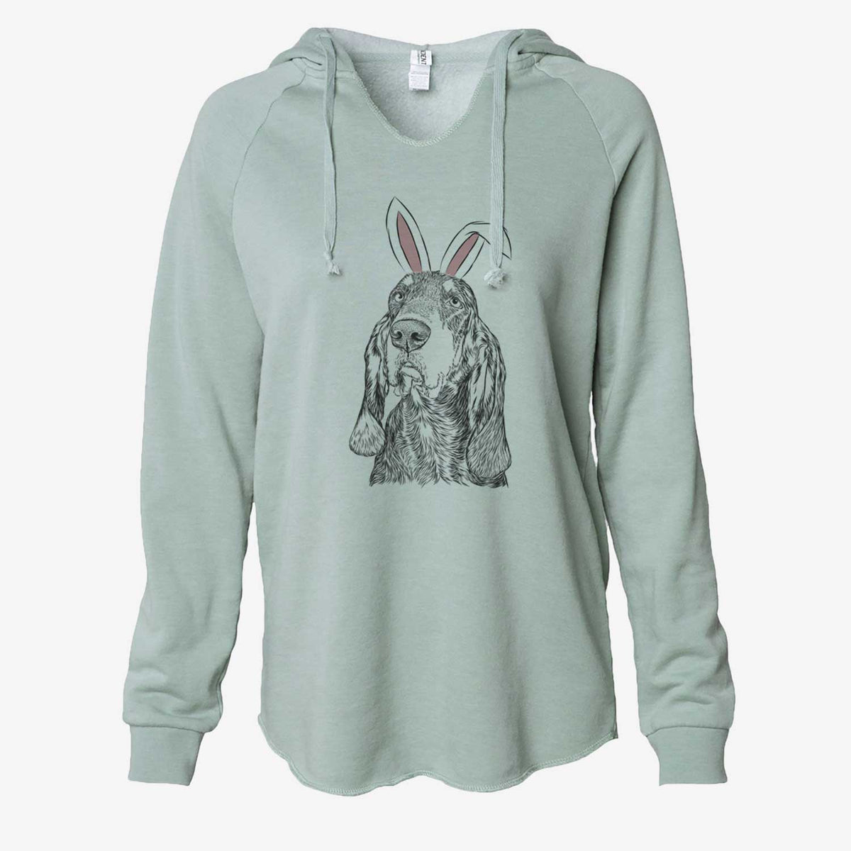 Easter Stu the Black and Tan Coonhound - Cali Wave Hooded Sweatshirt