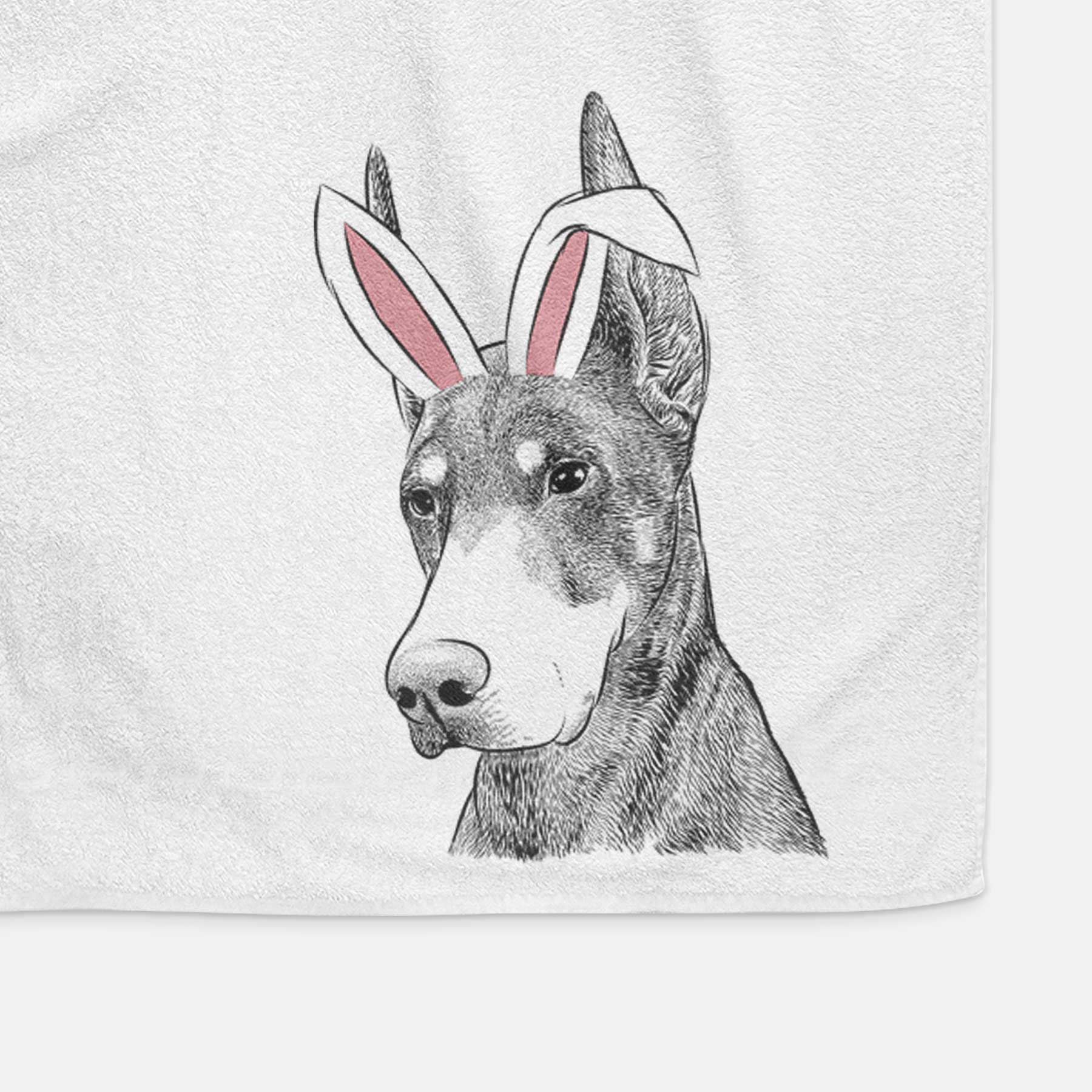 Sunny the Doberman Pinscher Decorative Hand Towel