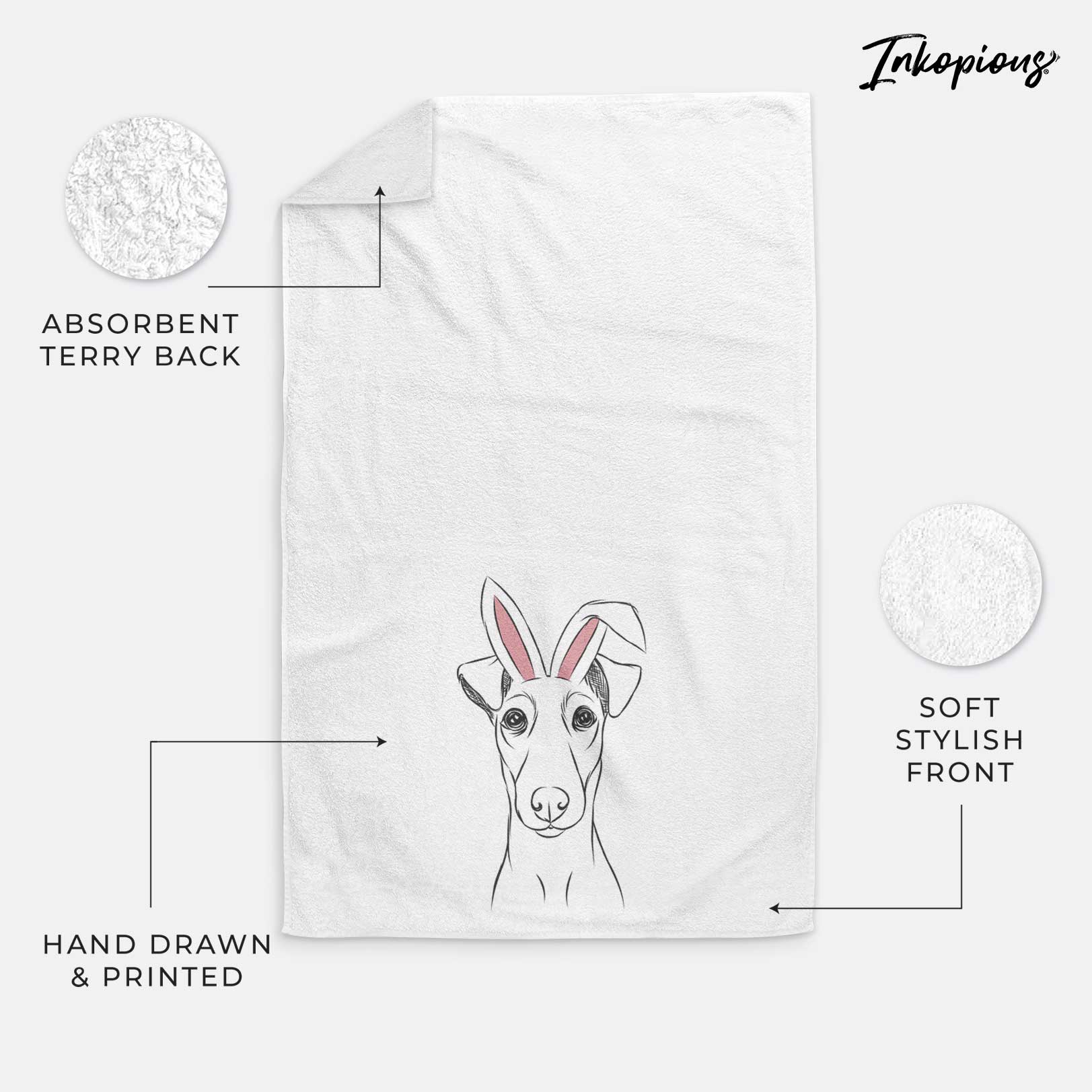 Tanner the Fox Terrier Decorative Hand Towel