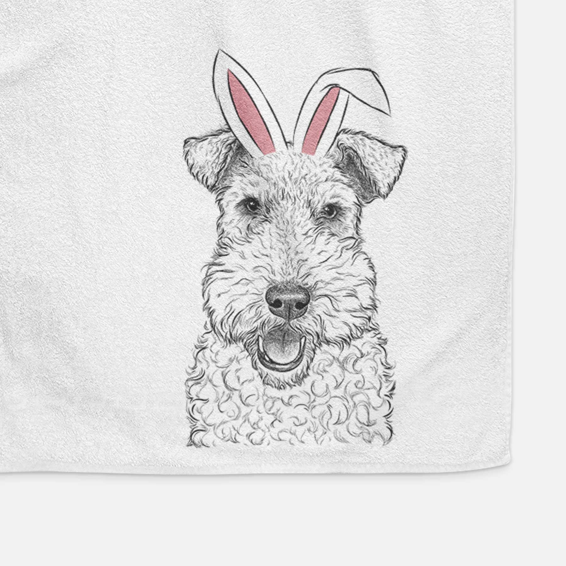 Ted the Wire Fox Terrier Decorative Hand Towel