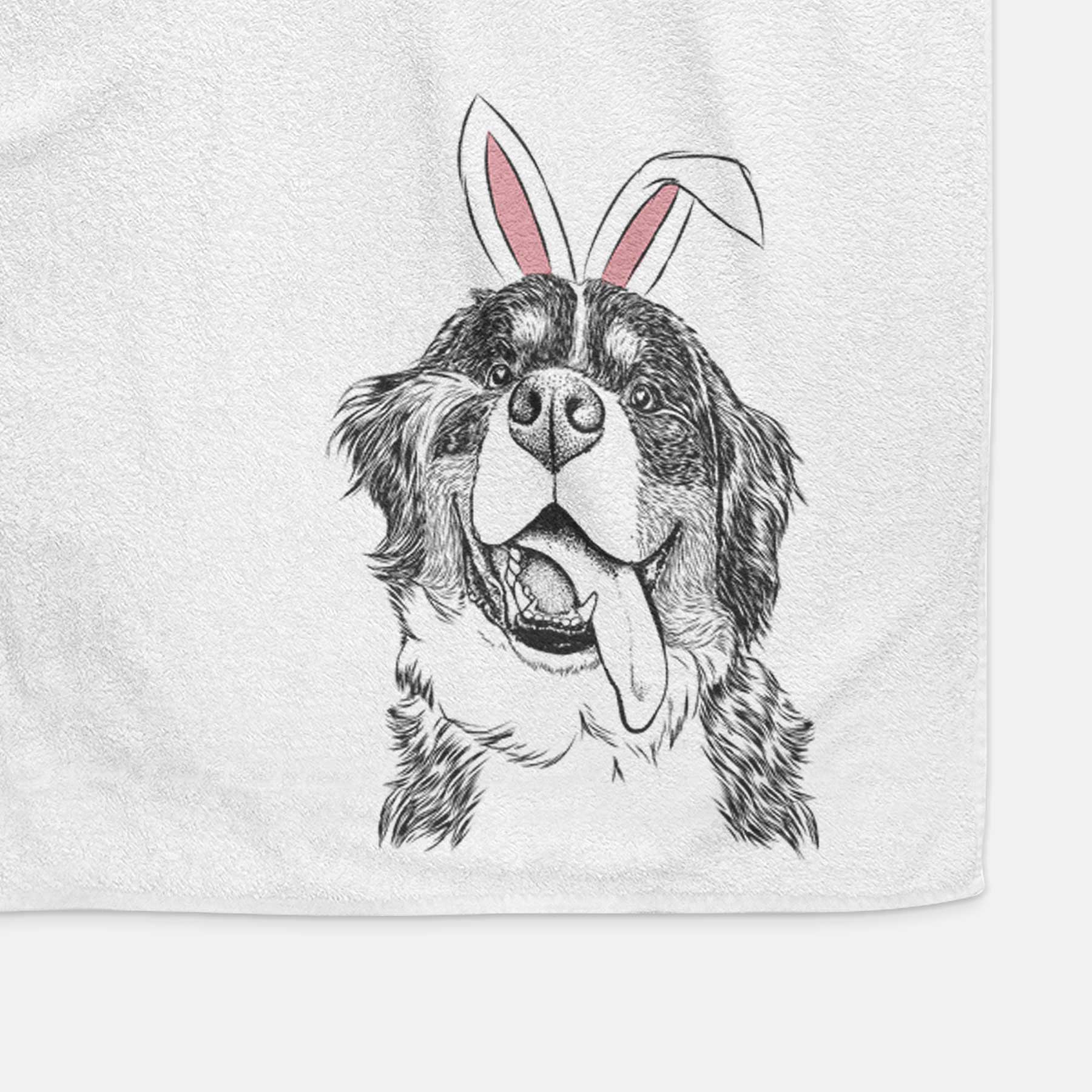 Theo the Bernese Mountain Dog Decorative Hand Towel