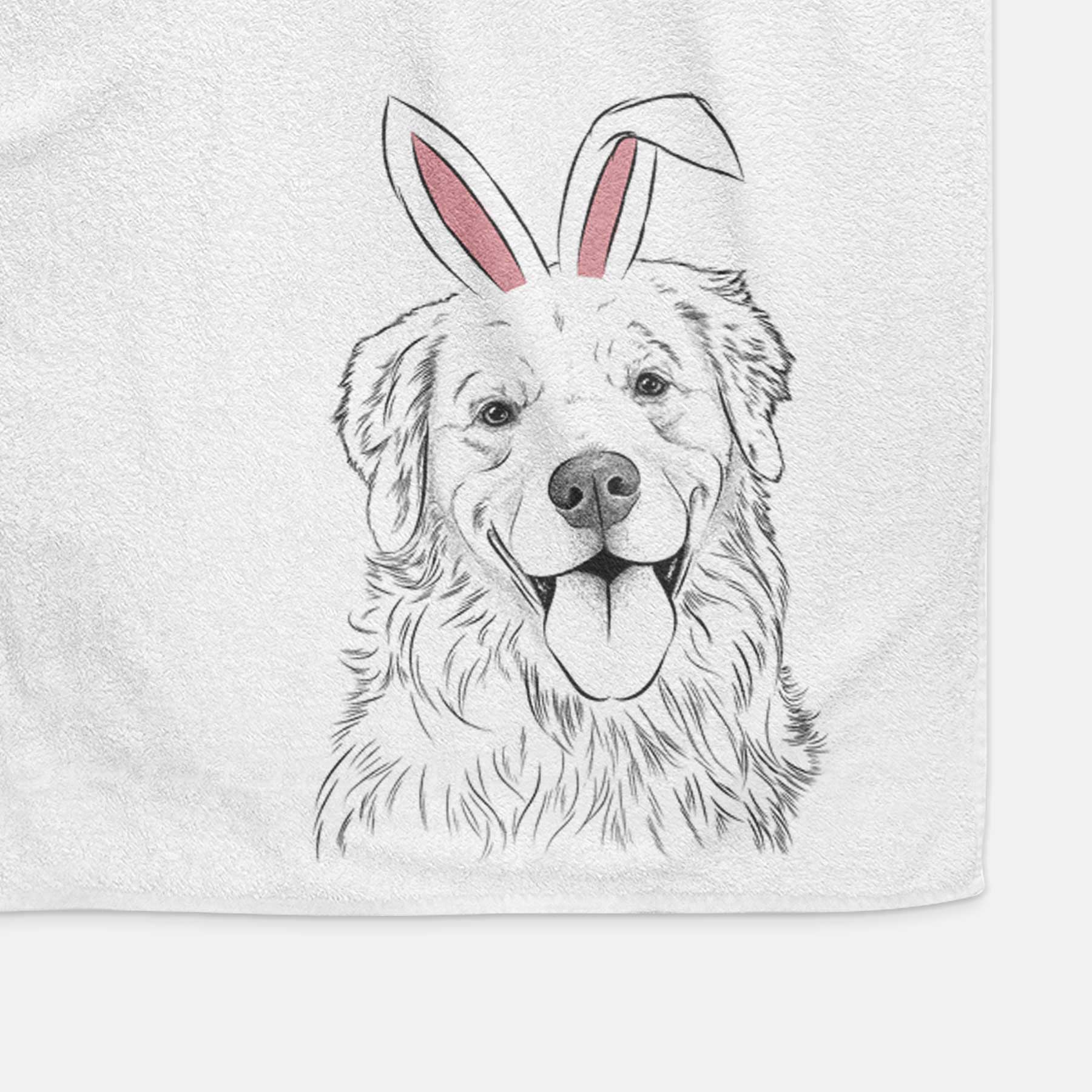 Ticket the Golden Retriever Decorative Hand Towel