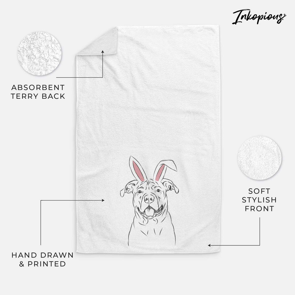 Timmy the Mixed Breed Decorative Hand Towel