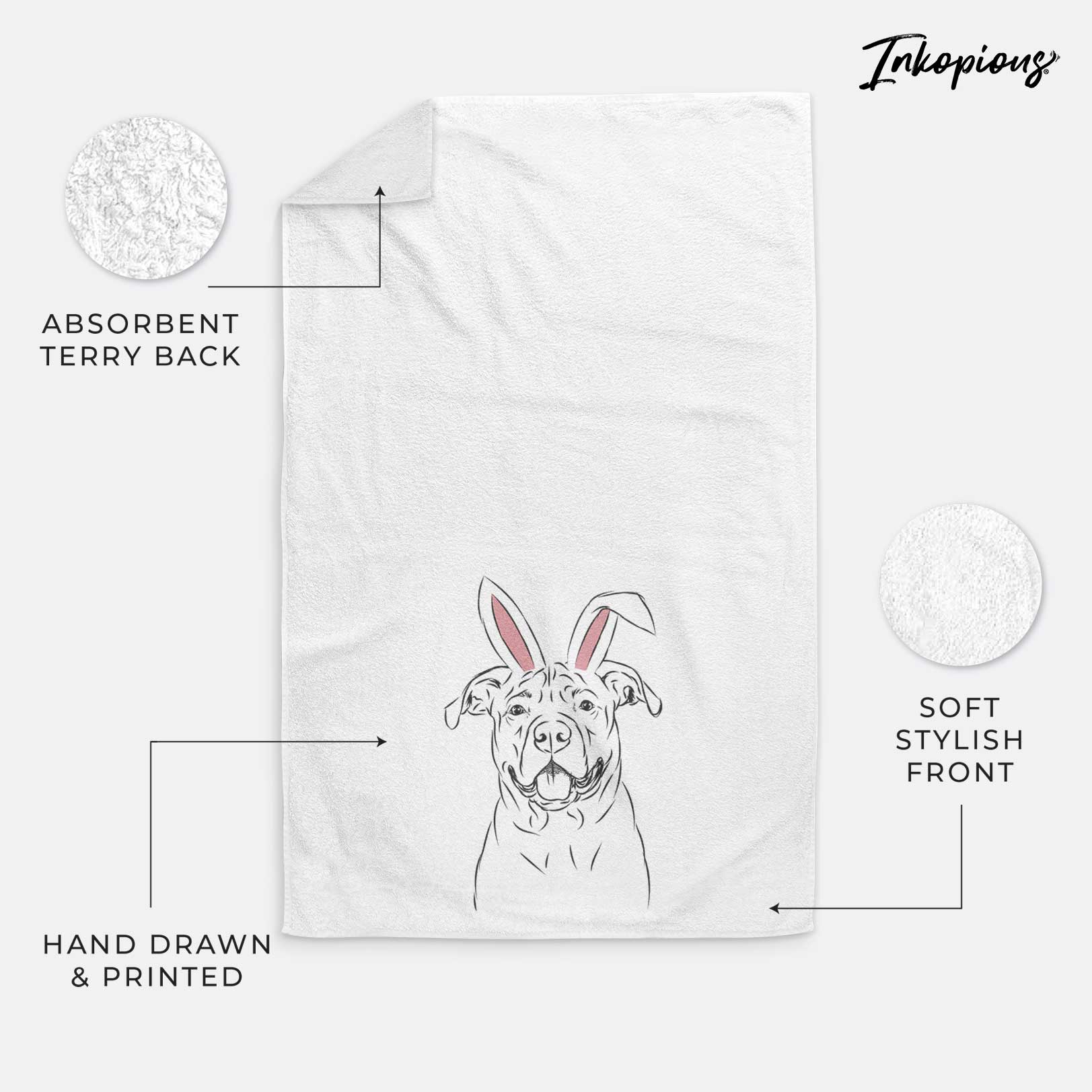 Timmy the Mixed Breed Decorative Hand Towel