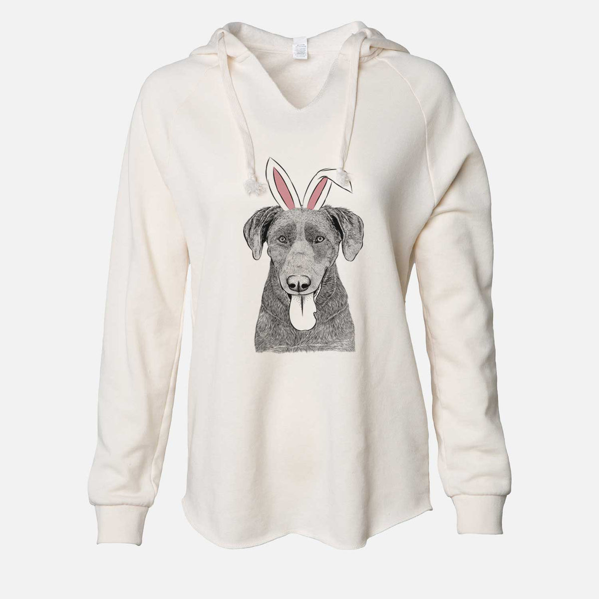 Easter Tobes the Chocolate Lab - Cali Wave Hooded Sweatshirt