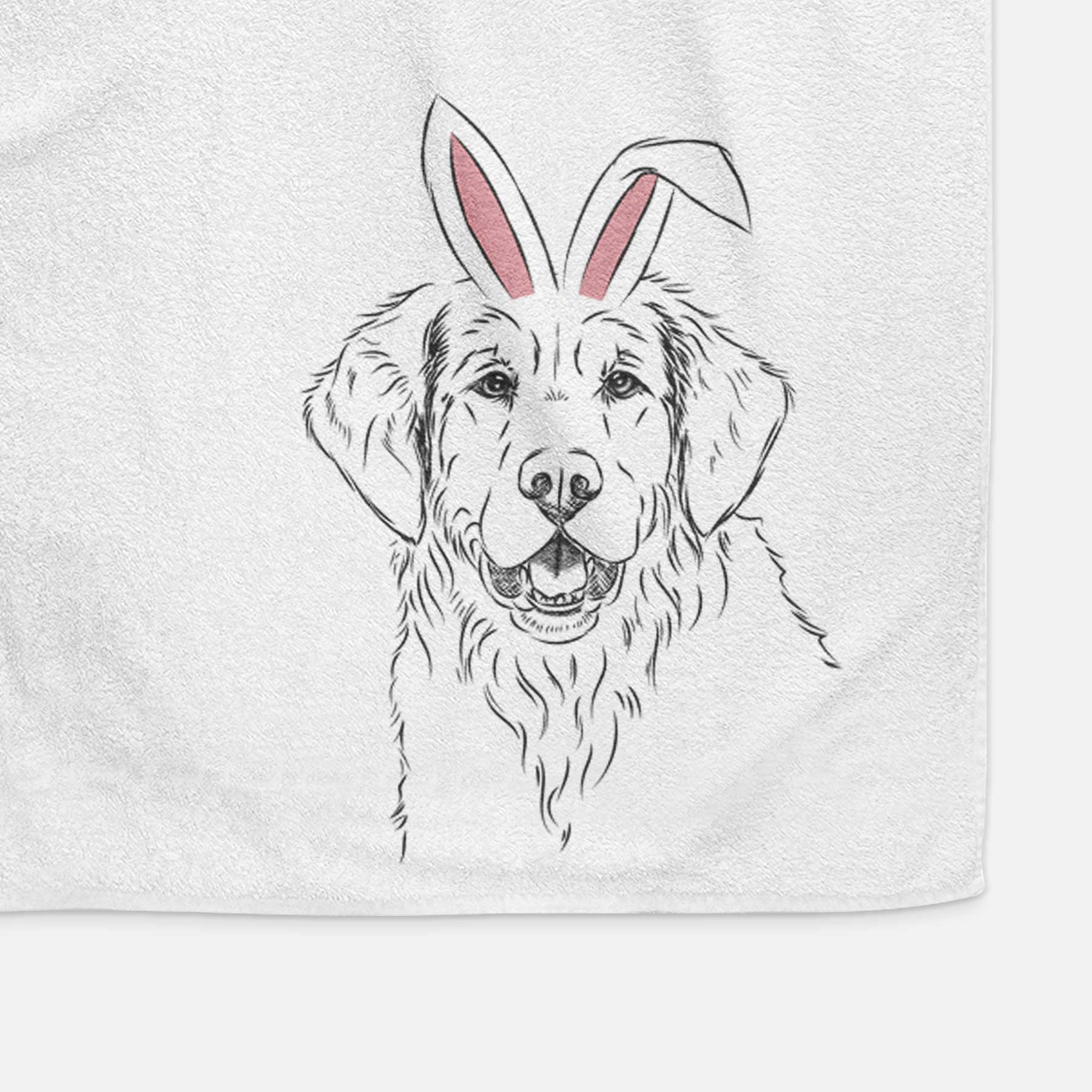 Toby the Golden Retriever Decorative Hand Towel