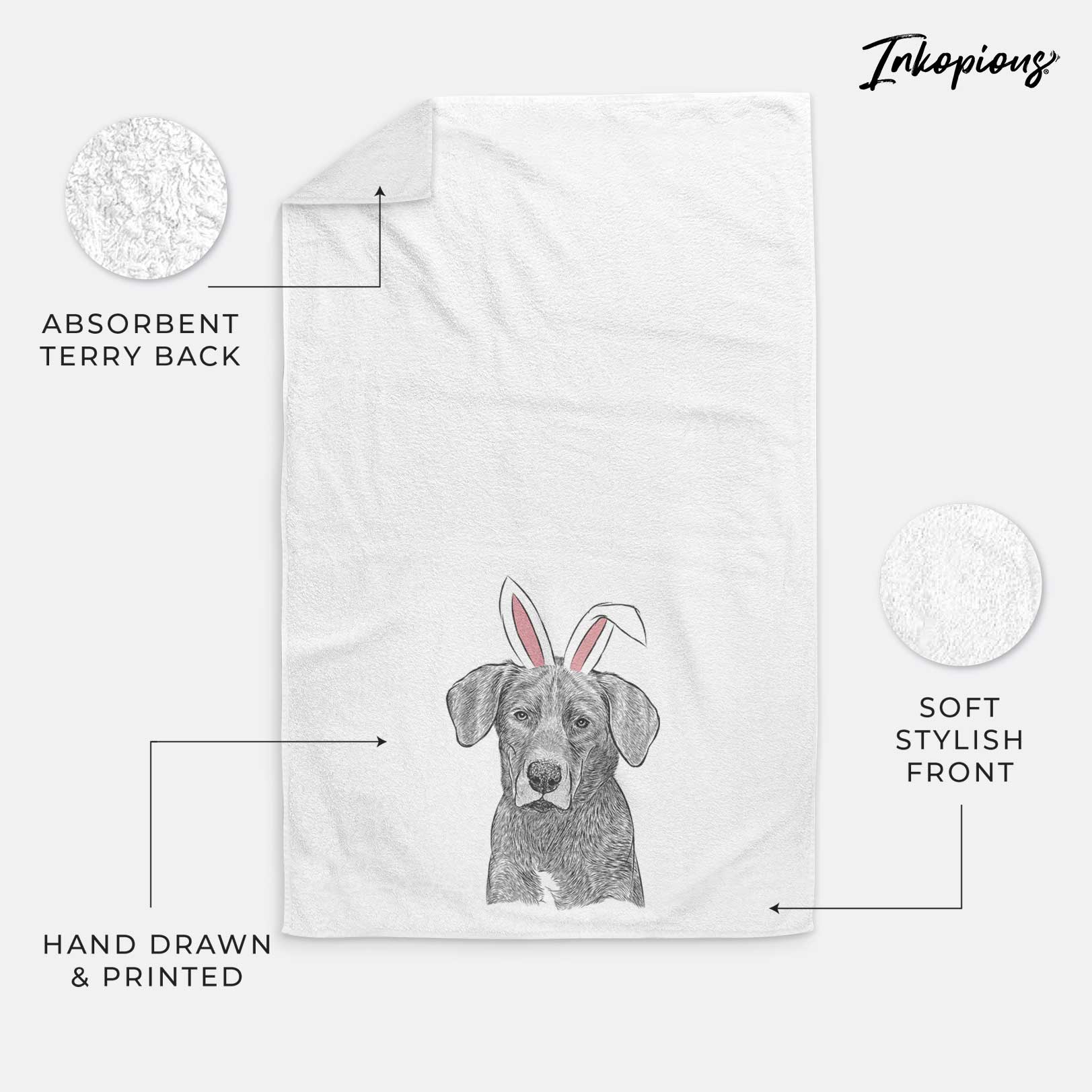 Tom the Lab Dane Mix Decorative Hand Towel