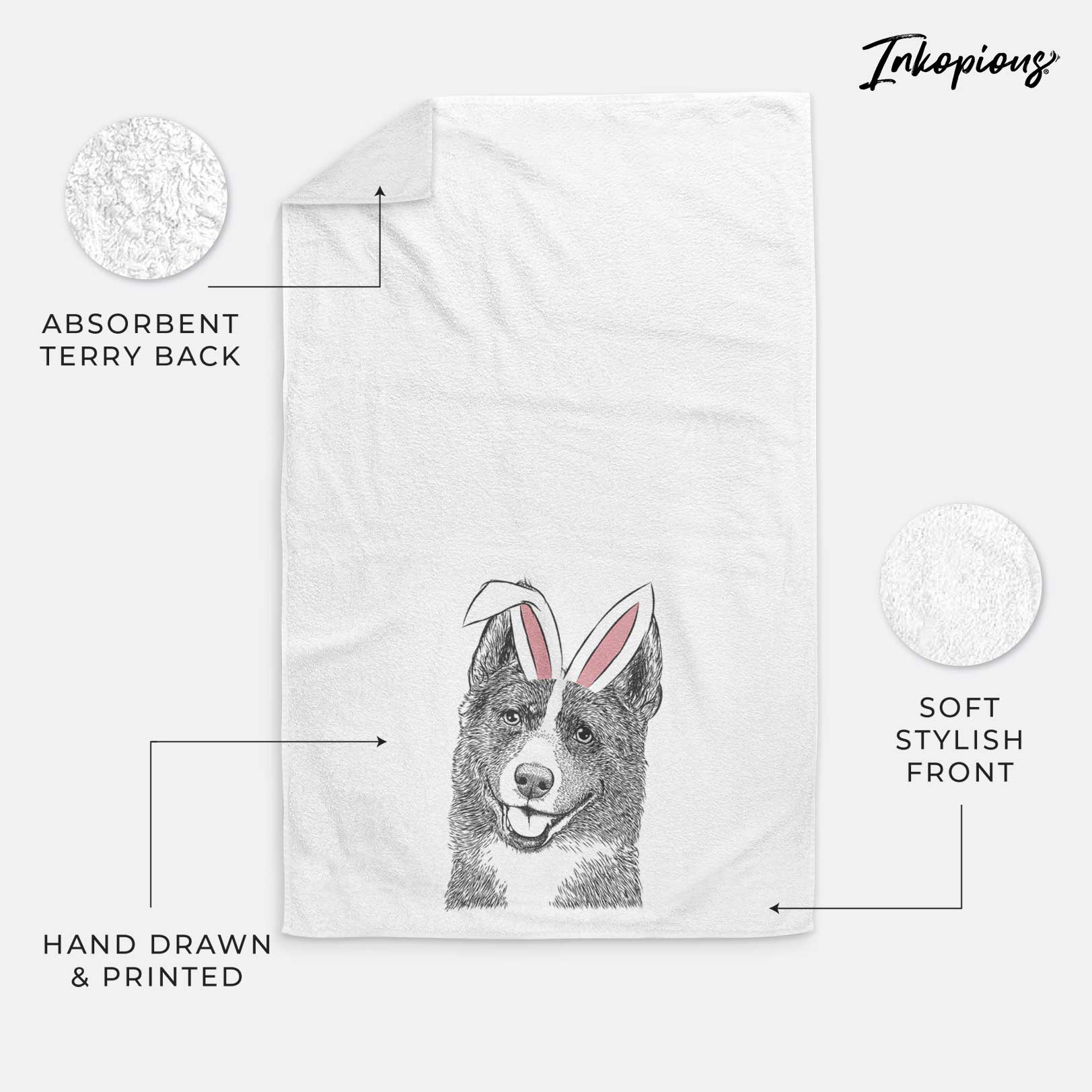 Tosca the Karelian Bear Dog Decorative Hand Towel