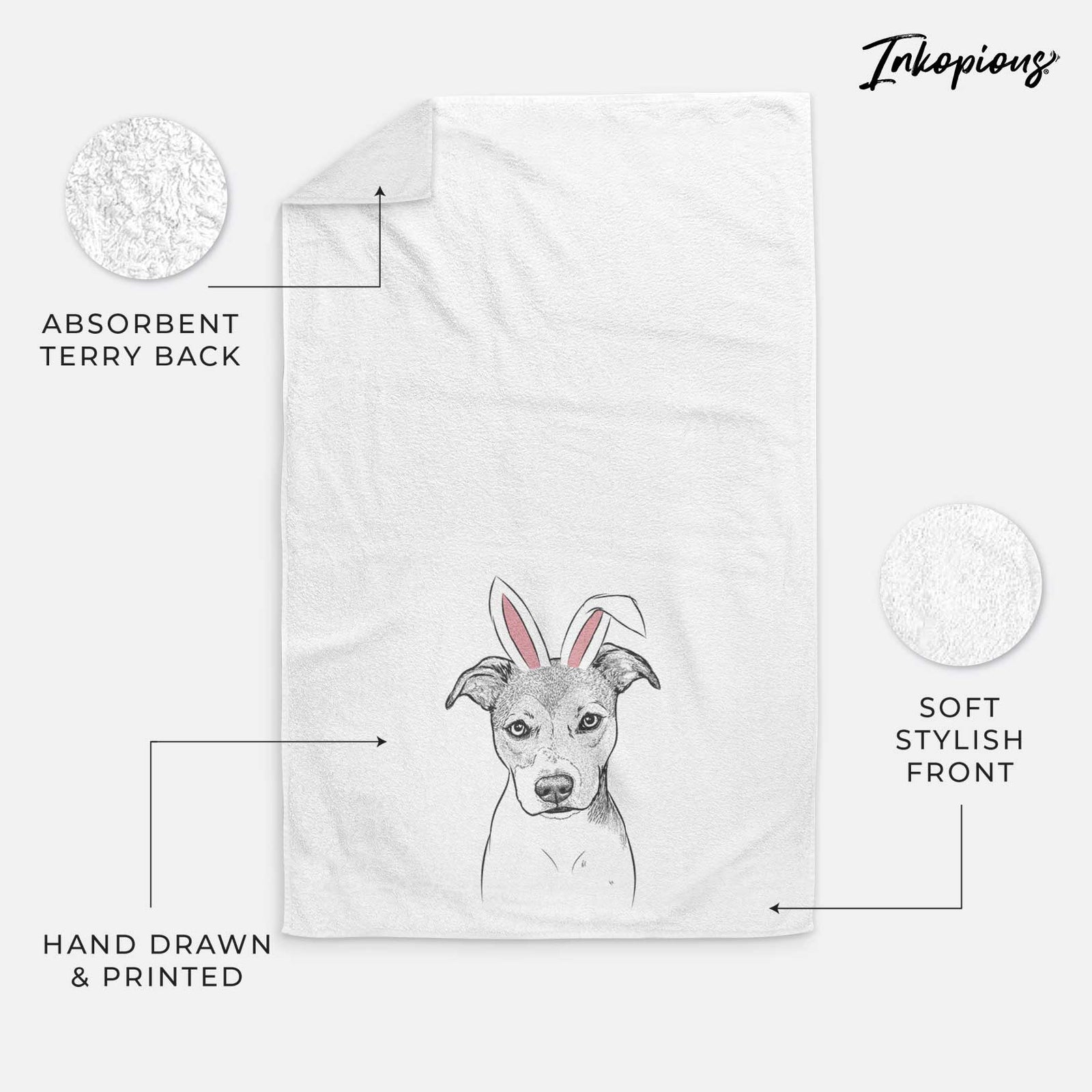 Tula the American Staffordshire Terrier Heeler Mix Decorative Hand Towel