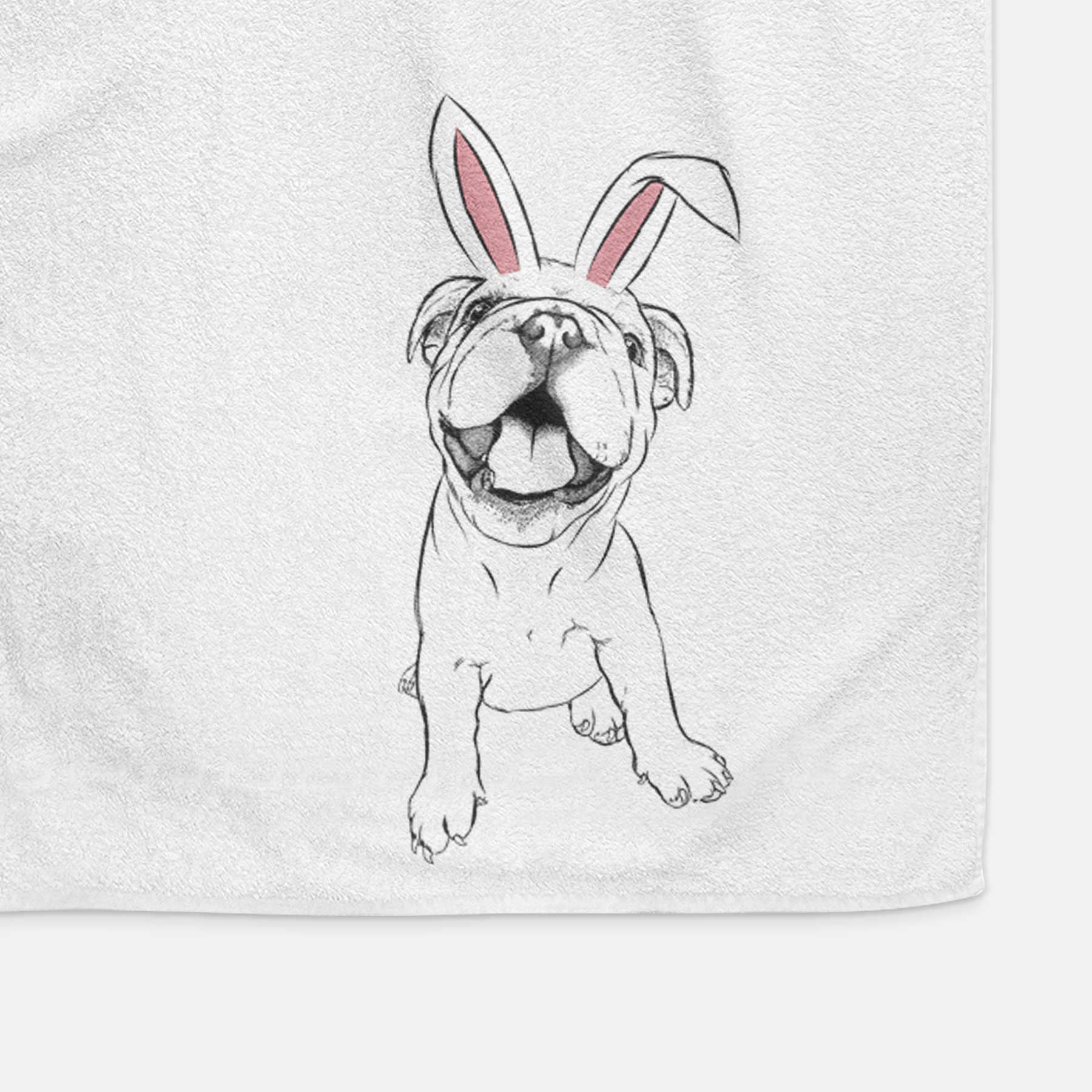 Tyke the English Bulldog Decorative Hand Towel