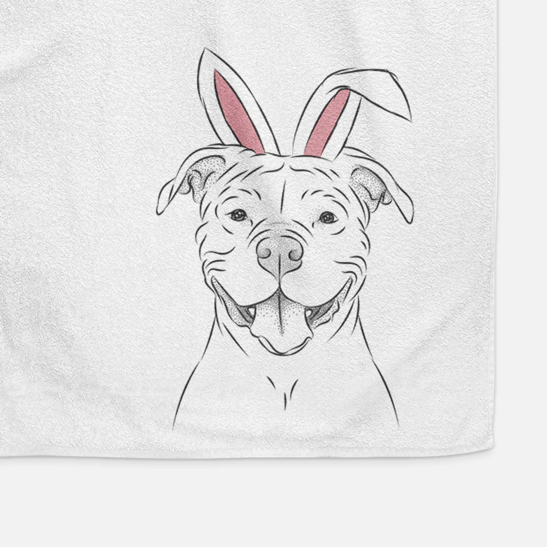 Tyson the American Bulldog Decorative Hand Towel