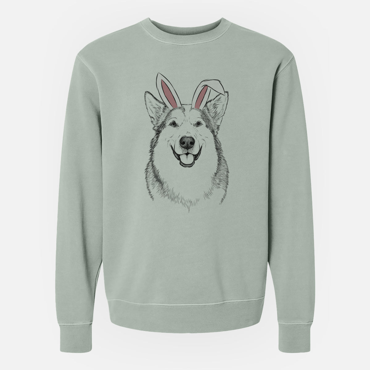 Easter Vader the Alaskan Malamute - Unisex Pigment Dyed Crew Sweatshirt