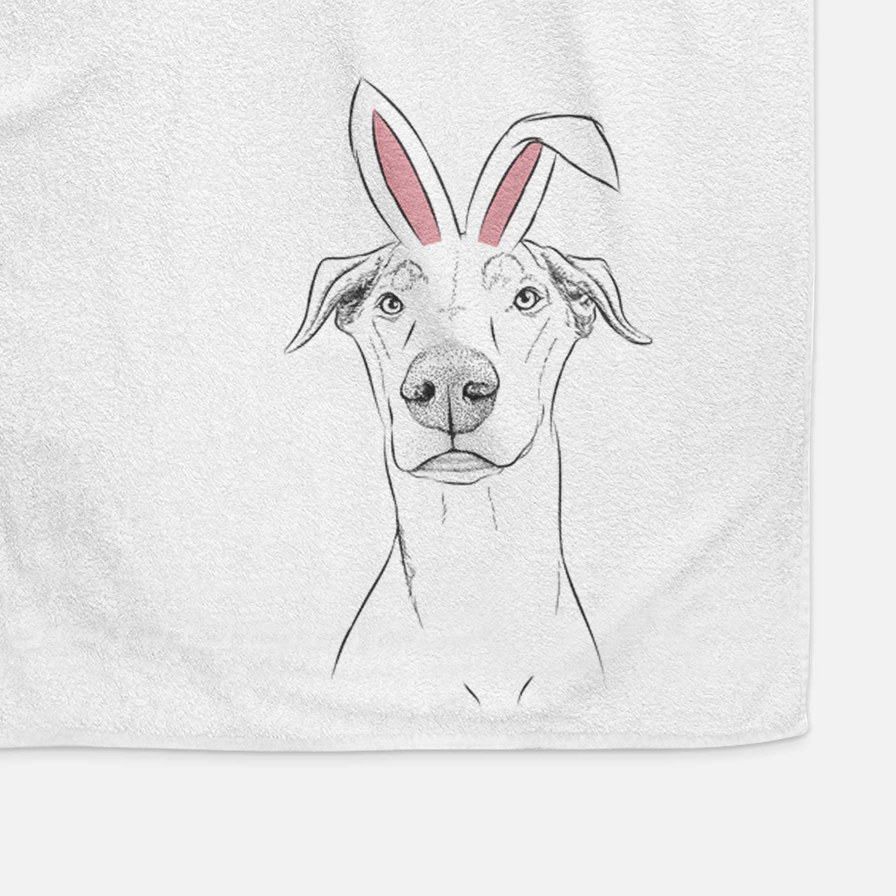 Walter the White Doberman Rescue Decorative Hand Towel