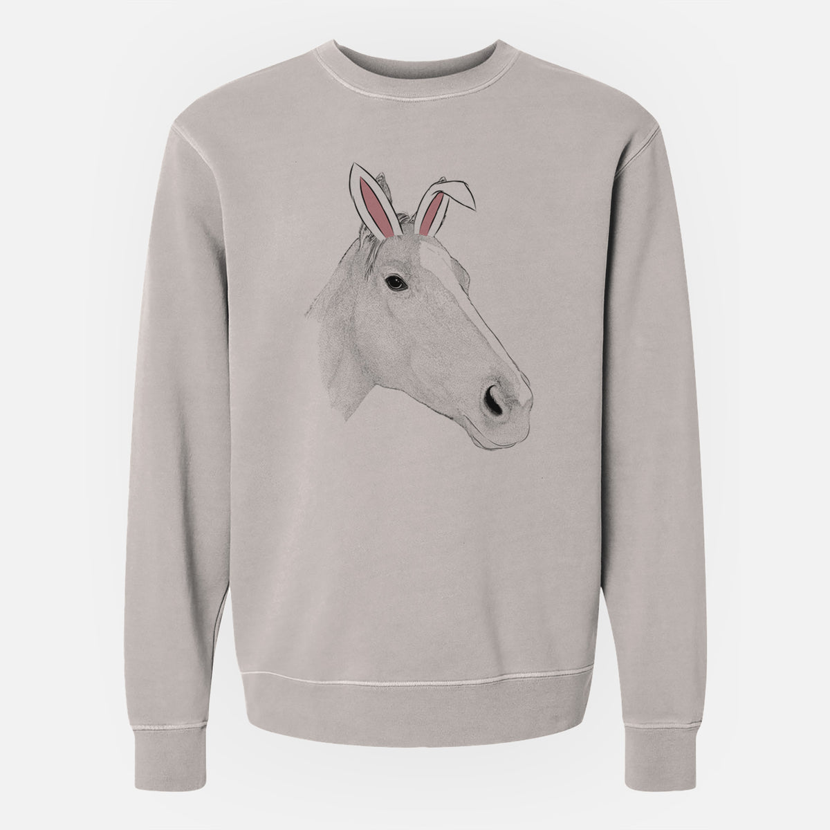 Easter Westley the Horse - Unisex Pigment Dyed Crew Sweatshirt