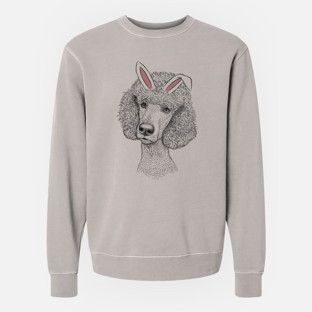 Easter Yuki the Poodle - Unisex Pigment Dyed Crew Sweatshirt